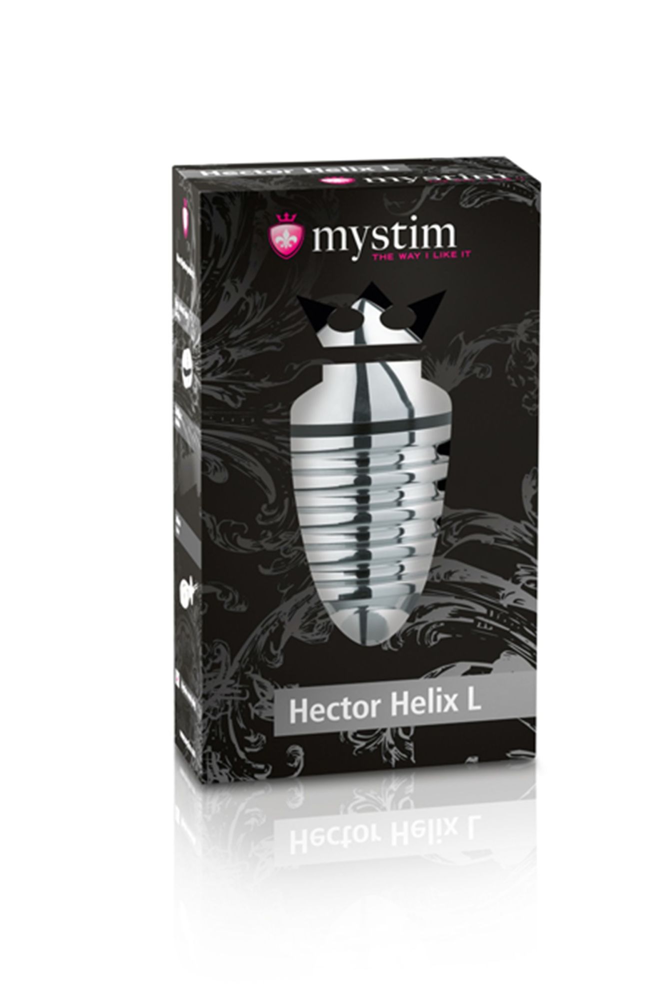 анальная пробка mystim hector helix l, электростимуляция, хирургическая сталь, серебряная, 11,5 см, в Новом Уренгое