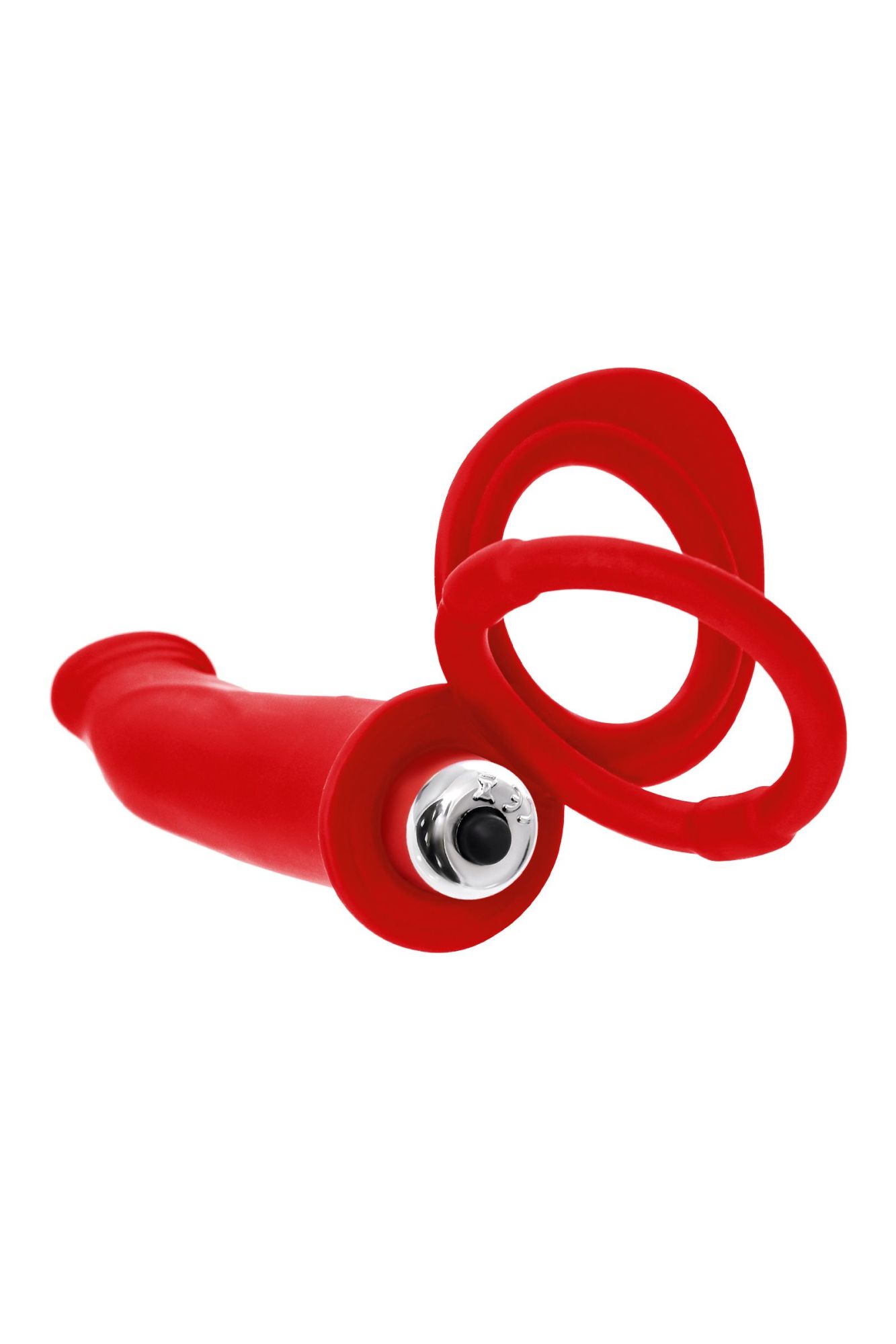 насадка на пенис для двойного проникновения black&red by toyfa, силикон, красная, 19 см в Новом Уренгое