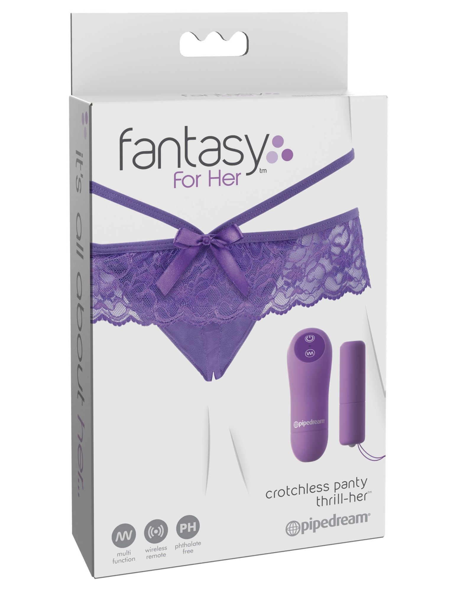 вибротрусики pipedream fantasy for her crotchless panty thrill-her, фиолетовые в Новом Уренгое