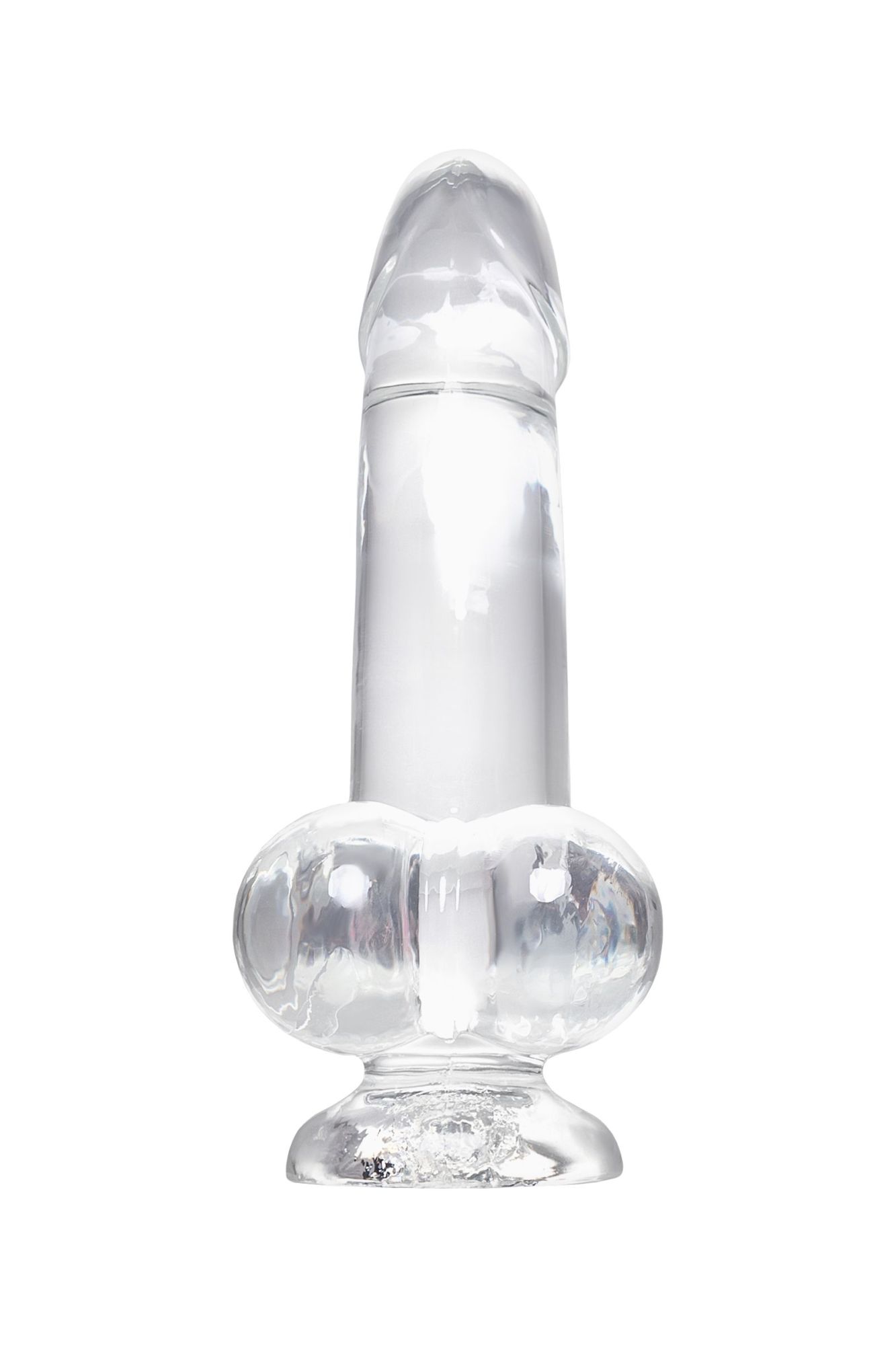 реалистичный фаллоимитатор a-toys by toyfa cryst, tpe, прозрачный, 15 см в Новом Уренгое