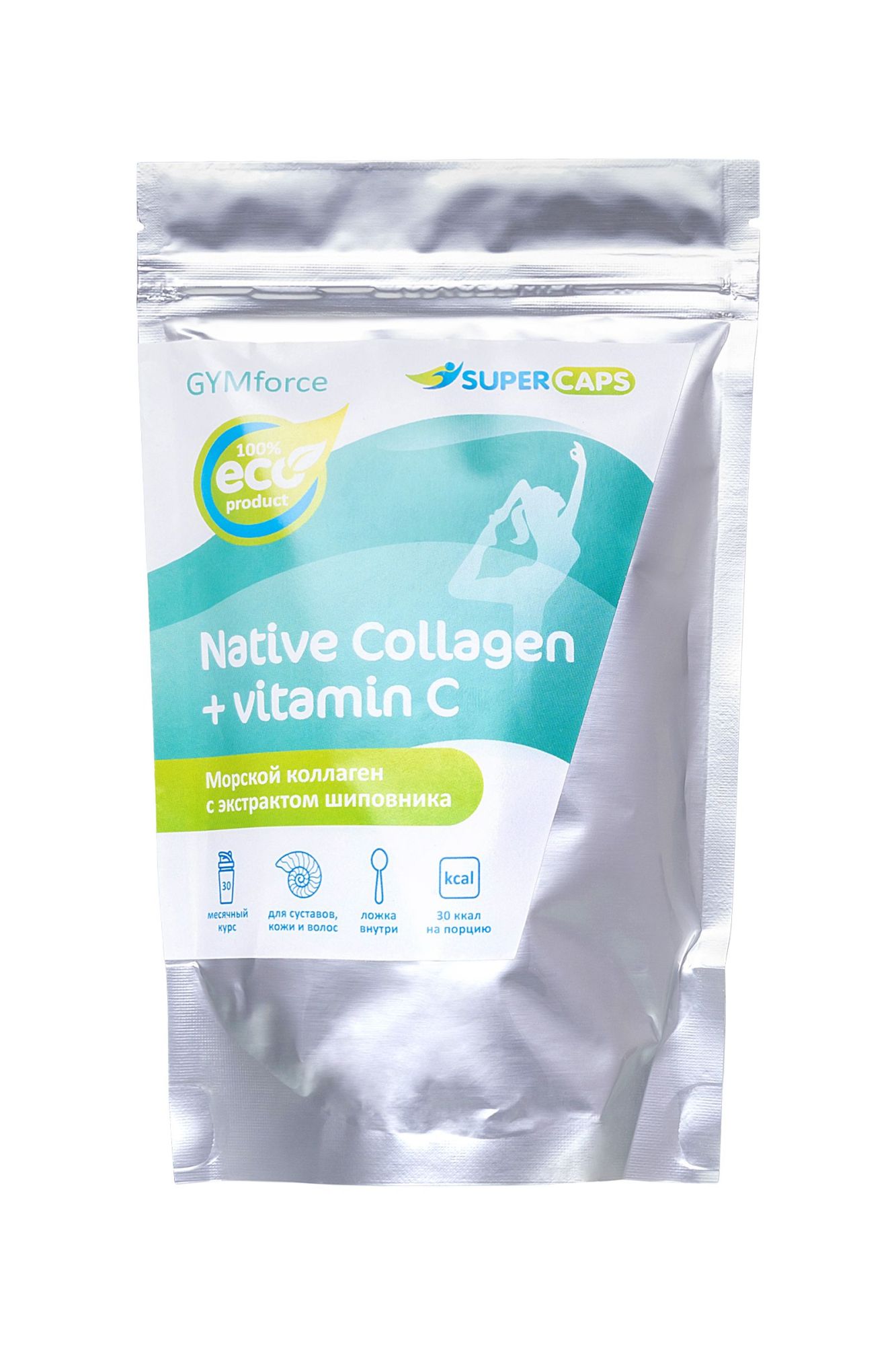 натуральный коллаген super caps, collagen с витамином с, 150 г в Новом Уренгое