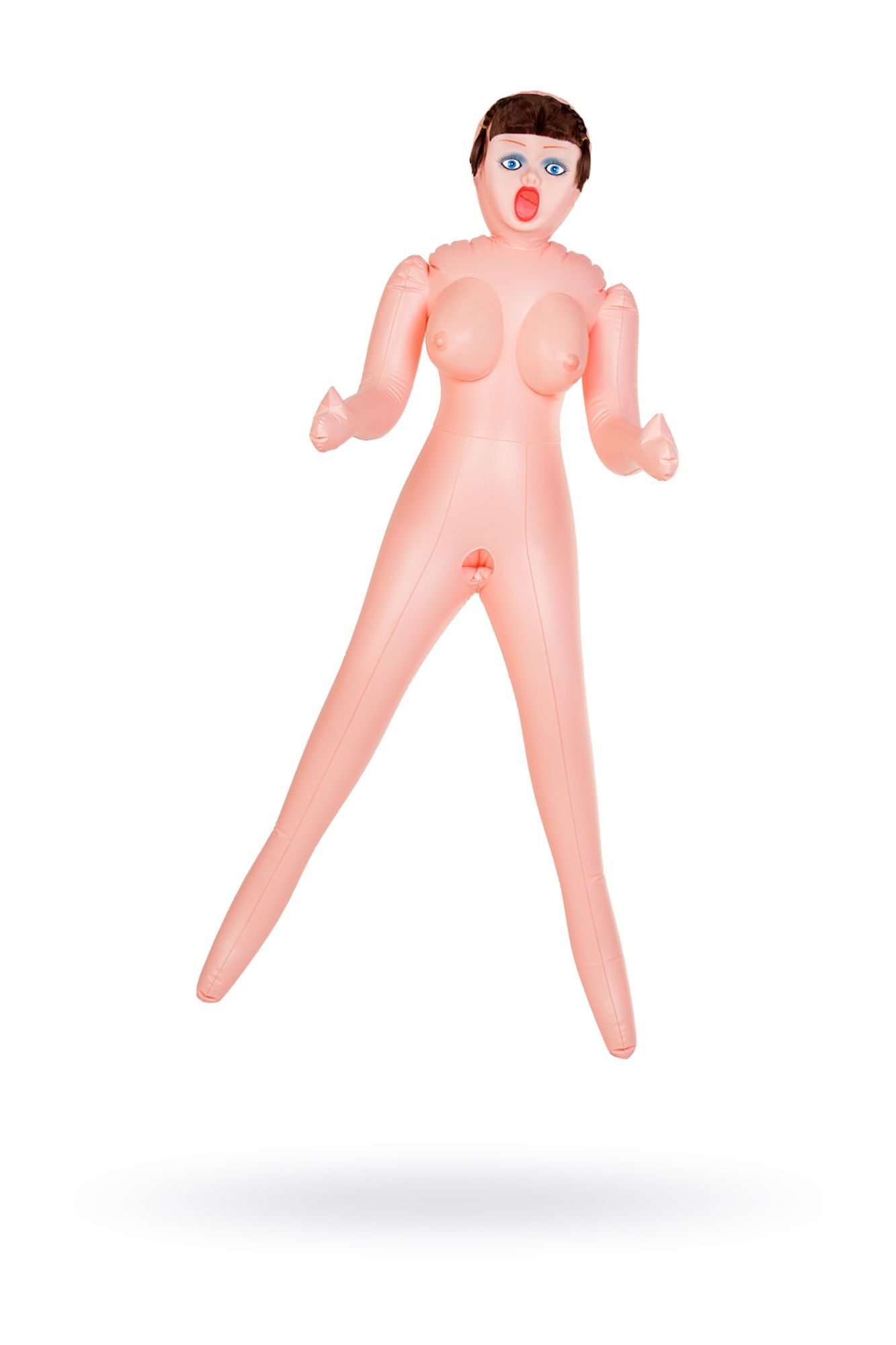 кукла надувная dolls-x by toyfa grace, шатенка, с тремя отверситями, кибер вставка: вагина-анус в Новом Уренгое