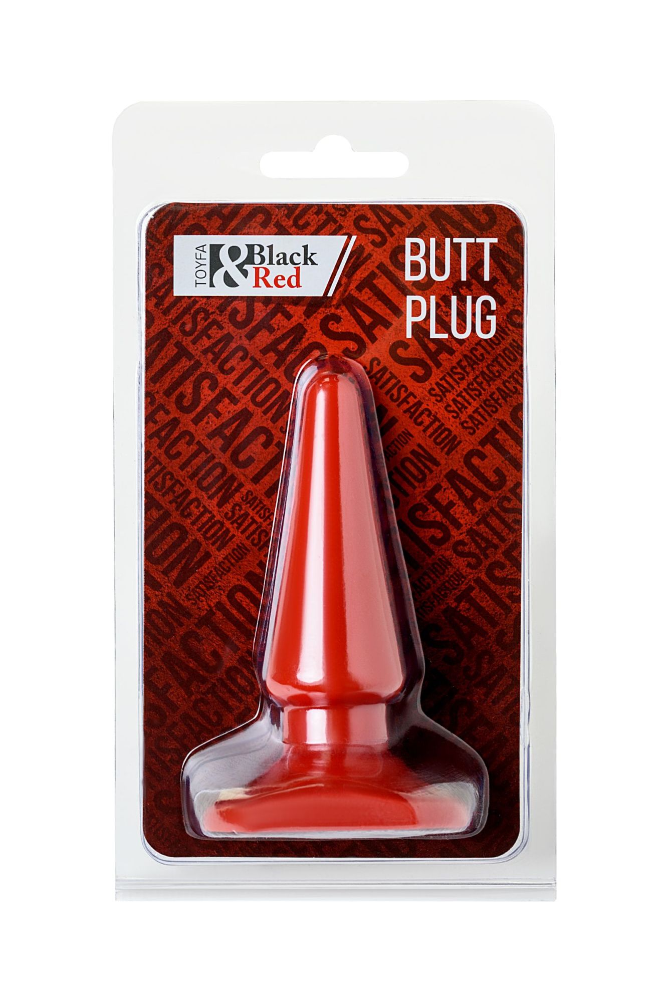 анальная втулка black & red by toyfa, пвх, красная, 10 см, ø 3 см в Новом Уренгое