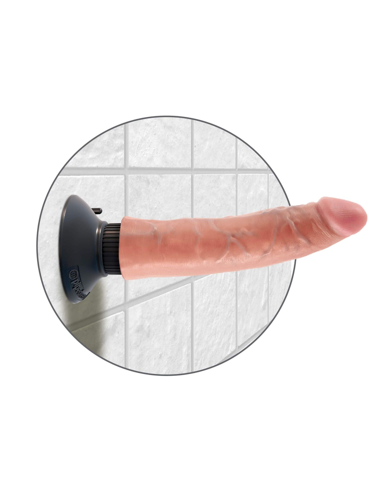 вибратор-реалистик гибкий king cock 7 inch vibrating cock, телесный в Новом Уренгое
