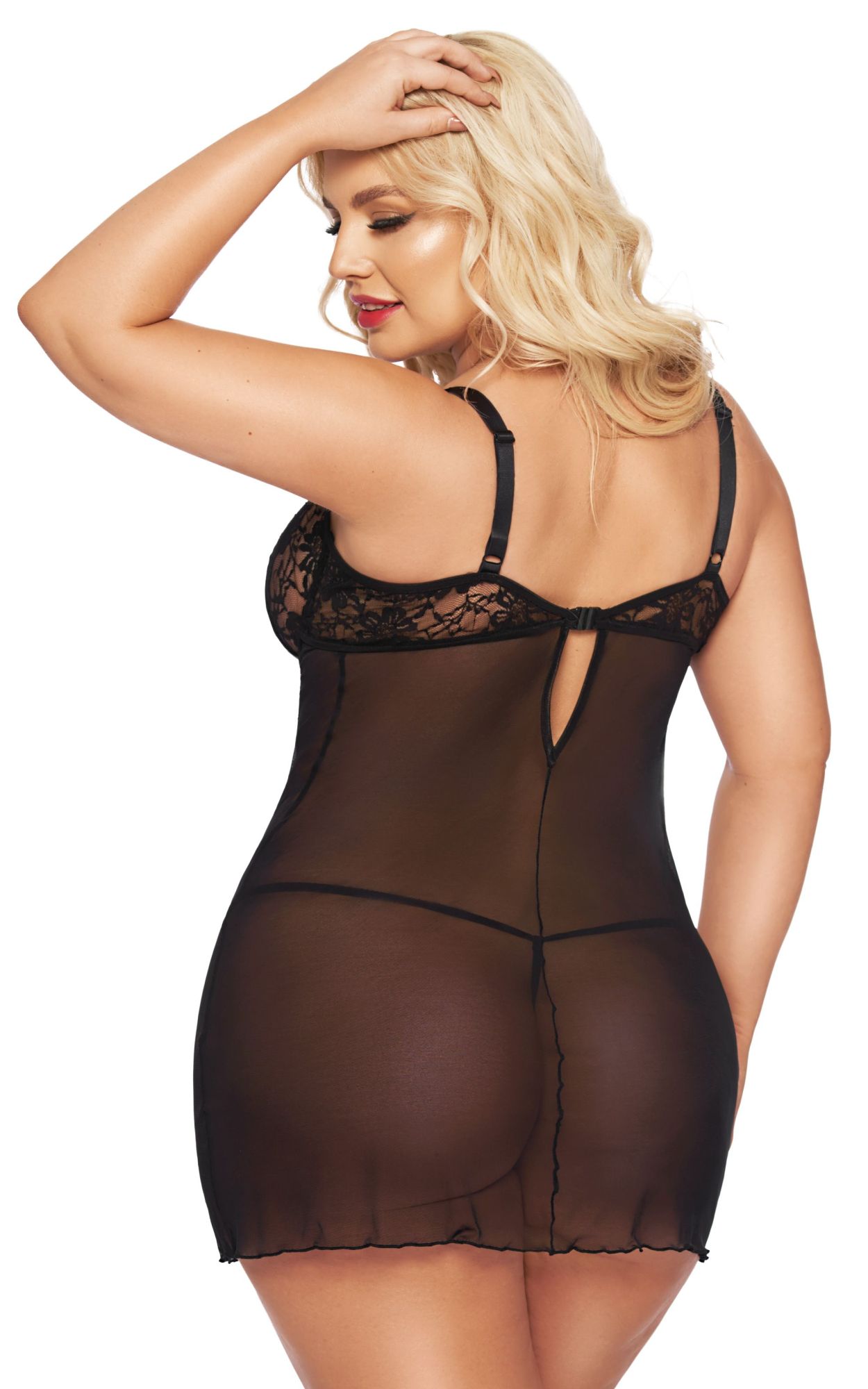 Эротическое ночная сорочка и стринги softline collection cornelia, черный, xxxl в Новом Уренгое