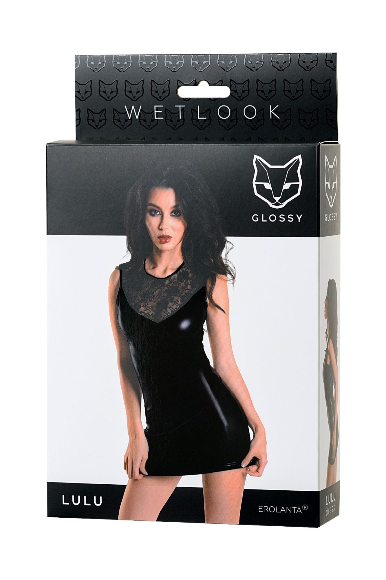 Эротическое платье glossy lulu из материала wetlook, черное, xl в Новом Уренгое