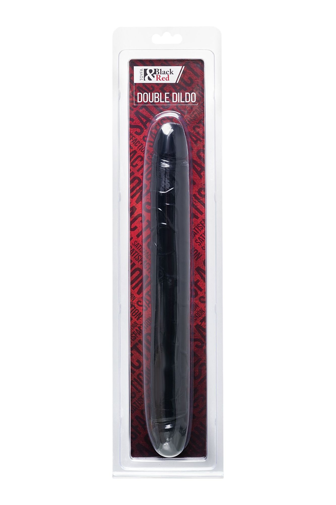 чёрный двусторонний фаллоимитатор toyfa black & red, 31 см в Новом Уренгое