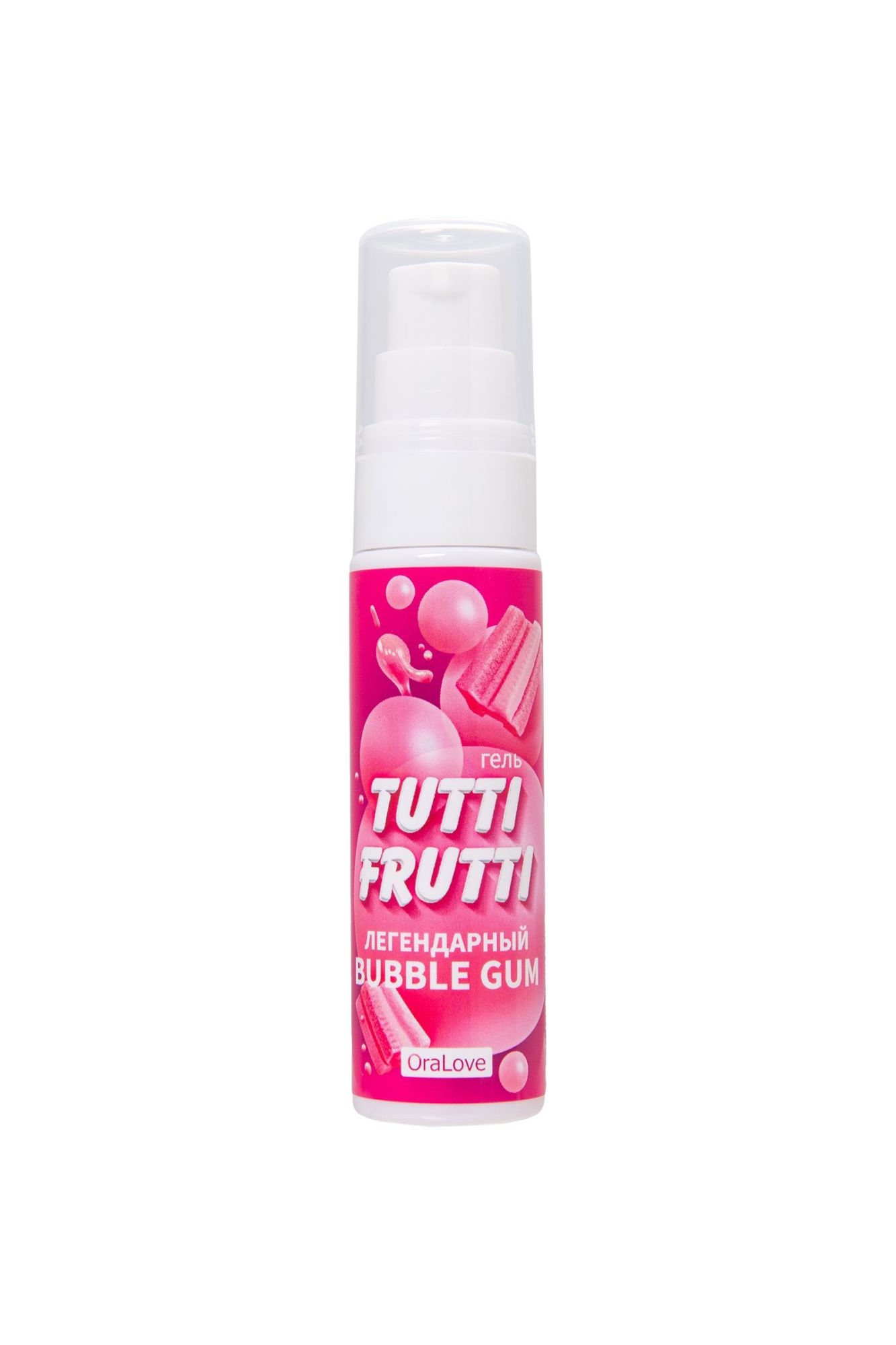 съедобная гель-смазка tutti-frutti для орального секса со вкусом bubble gum, 30 гр в Новом Уренгое