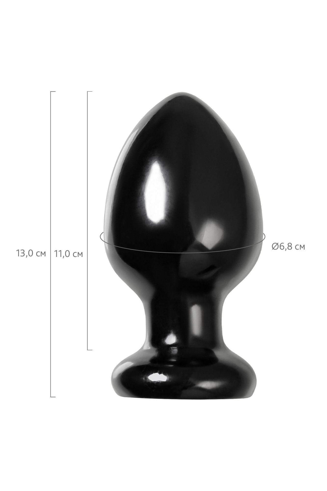 анальная втулка toyfa popo pleasure cetus β, pvc, черная, 13 см, ø 6,8 см в Новом Уренгое