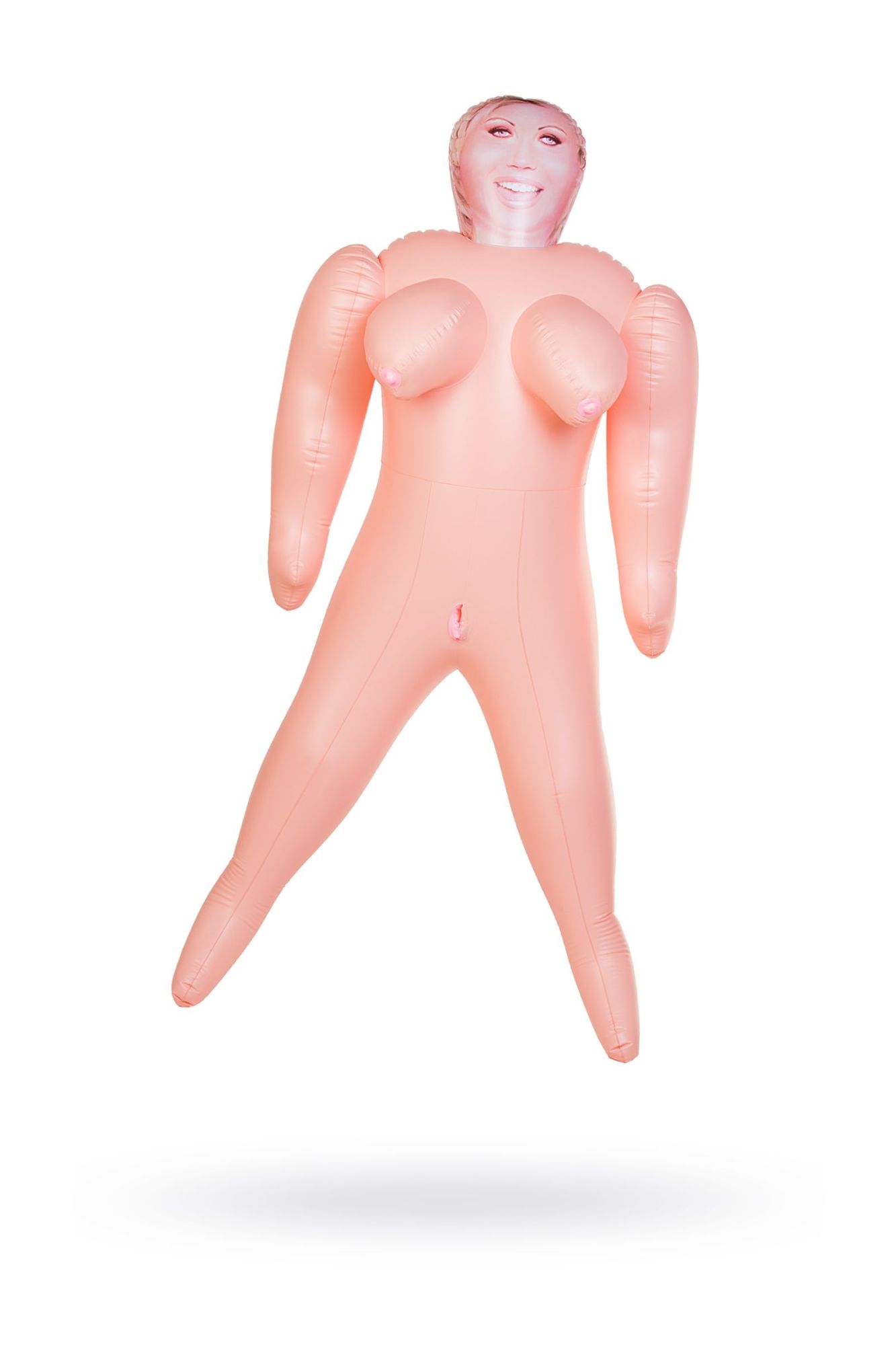 кукла надувная dolls-x by toyfa isabella, толстушка, с двумя отверстиями, блондинка, 160 см в Новом Уренгое