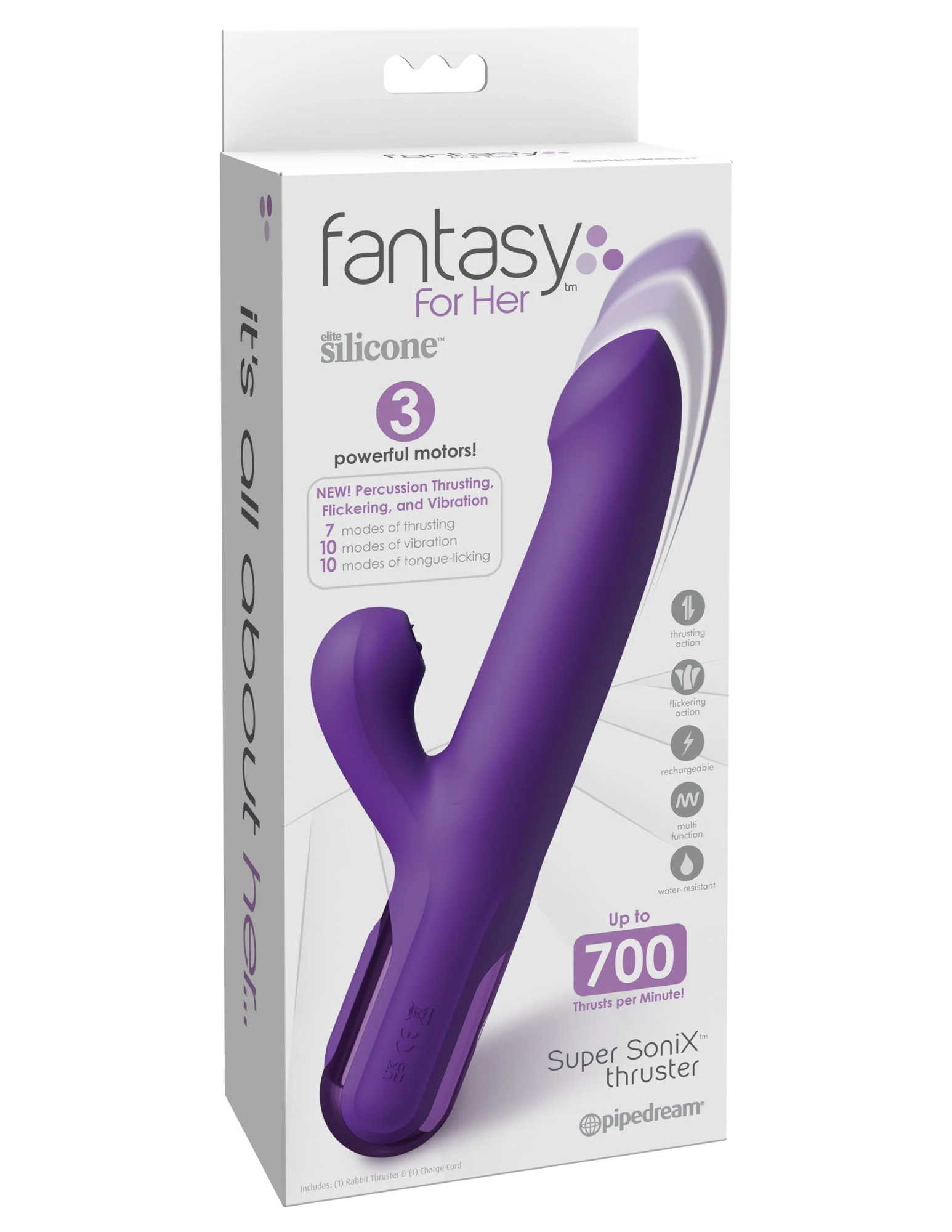 вибратор fantasy for her super sonix thruster - purple pipedream 497112pd в Новом Уренгое