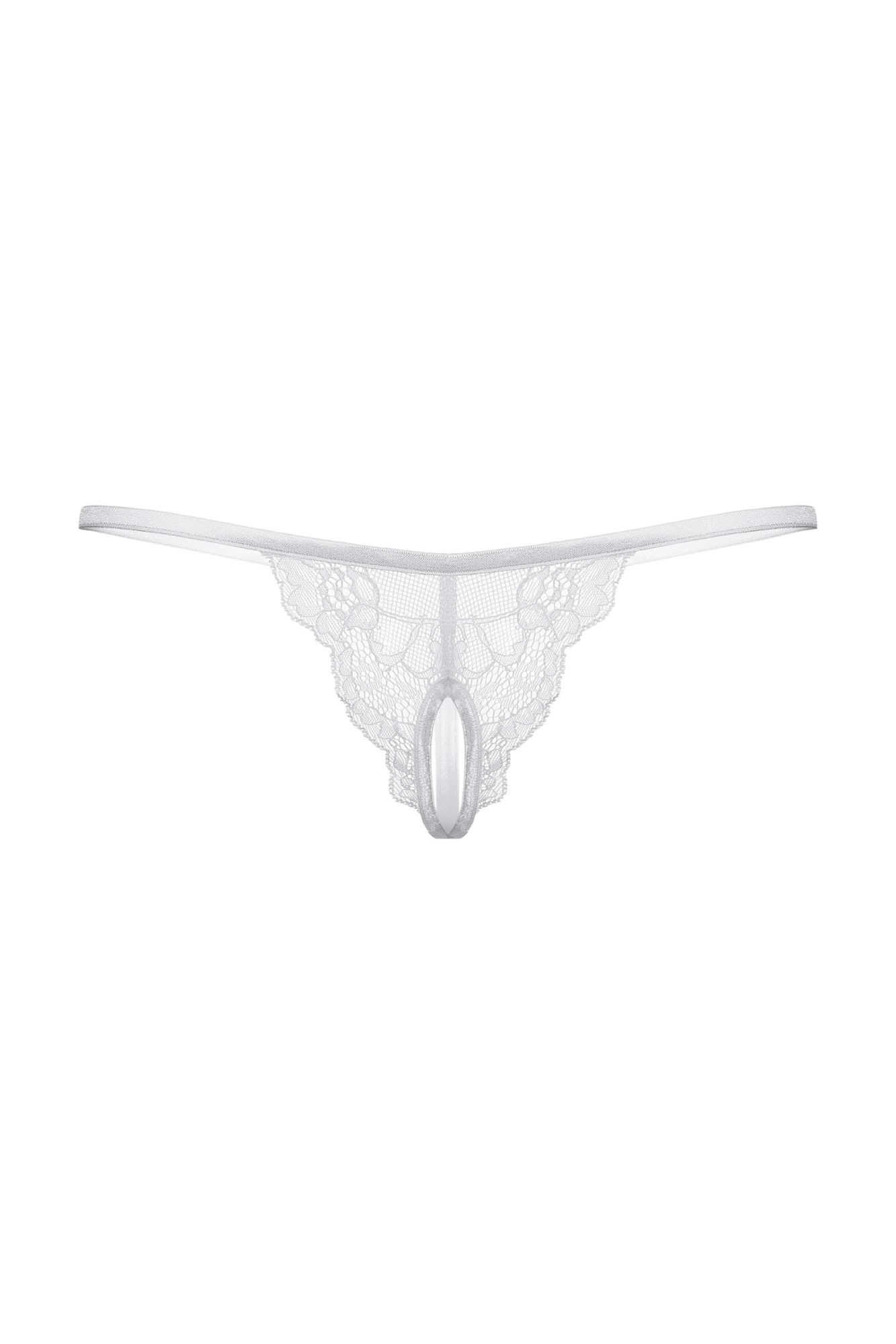 Эротическое стринги кружевные открытые softline collection, белый, s/l в Новом Уренгое