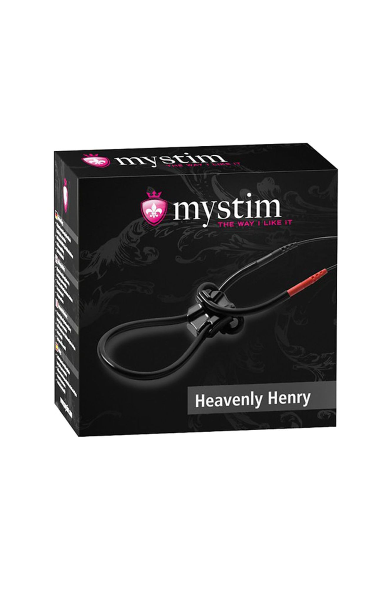 лассо для пениса mystim heavenly henry , электростимуляция, силикон, черный, 36 см в Новом Уренгое