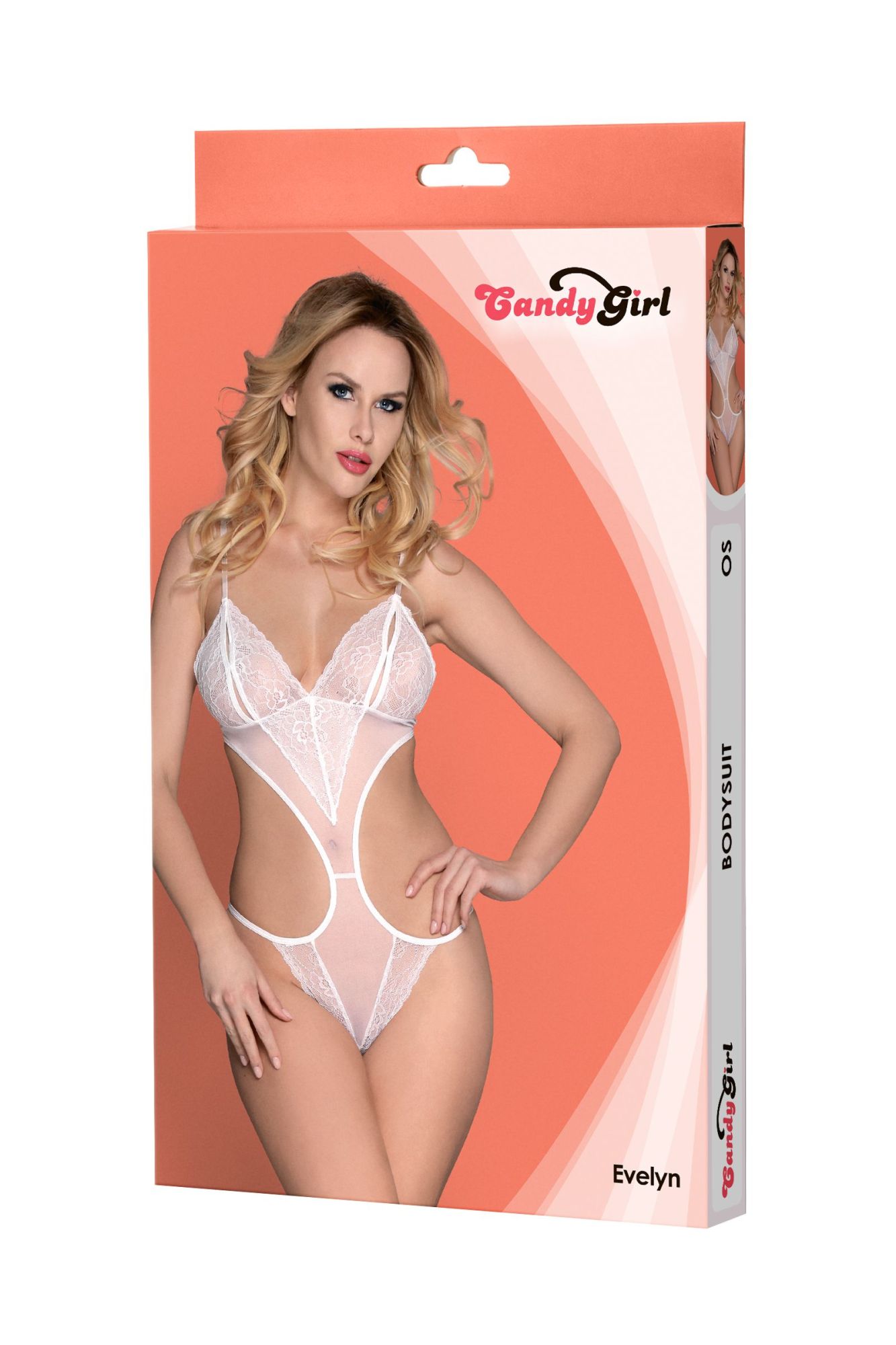Эротическое боди candy girl evelyn, белое, os в Новом Уренгое