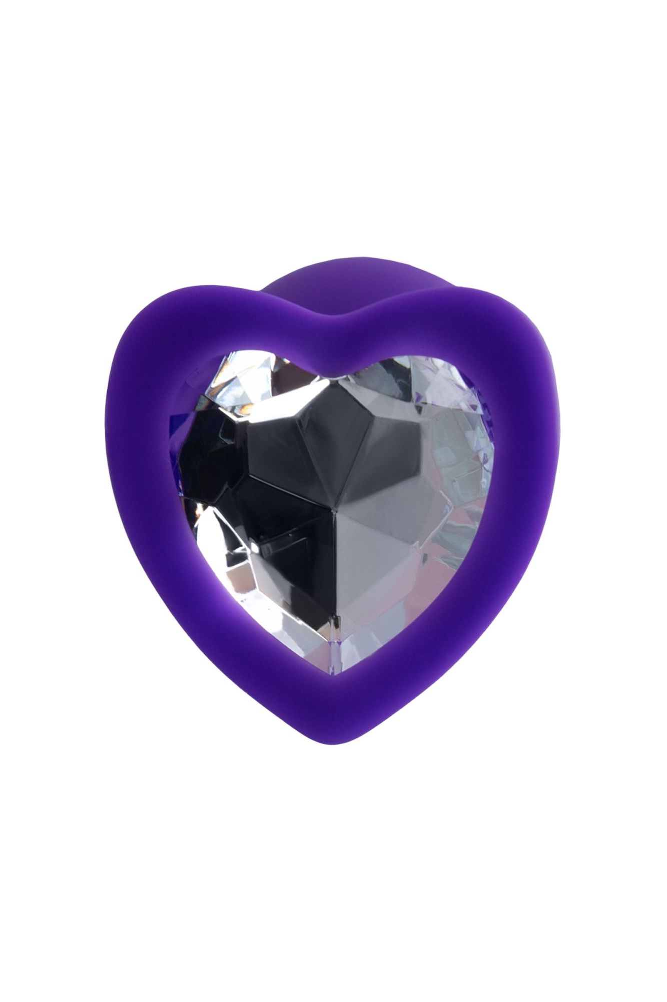 анальная втулка todo by toyfa diamond heart, силикон, фиолетовая, 7 см, ø 2 см, 18 г в Новом Уренгое