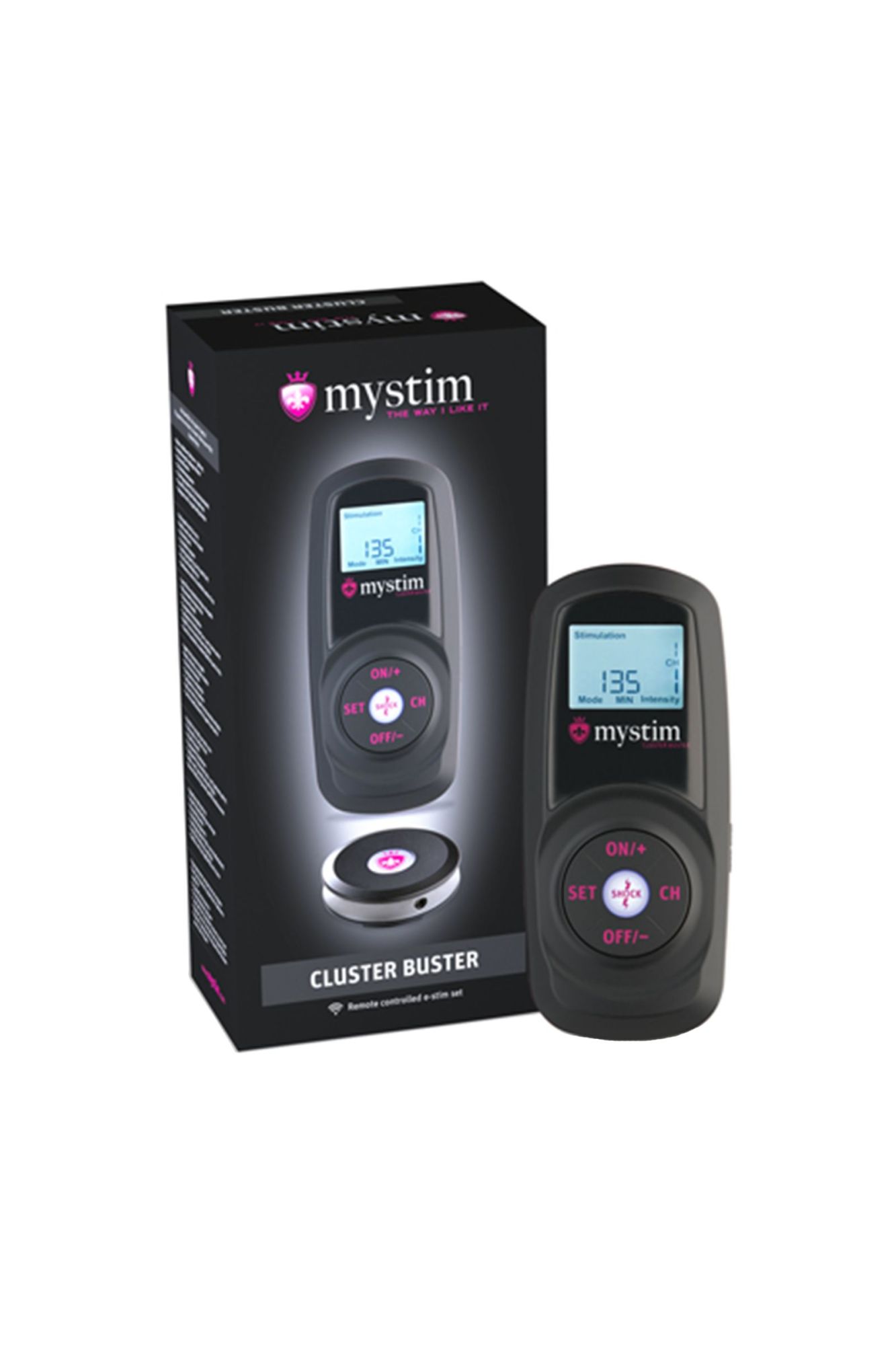 источник импульсов mystim cluster buster, пульт ду, digital, 12 программ, черный в Новом Уренгое