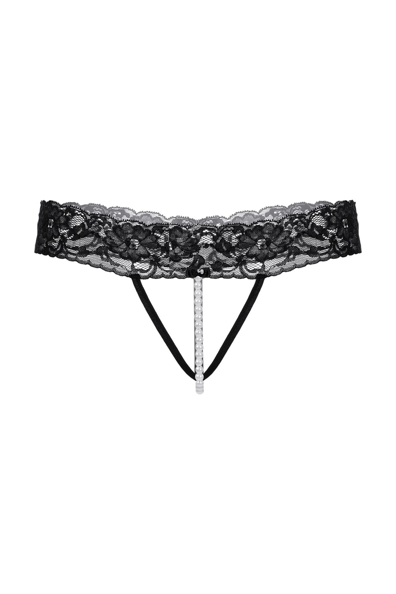 Эротическое стринги с ниткой из бусин softline collection, черный, m/l в Новом Уренгое