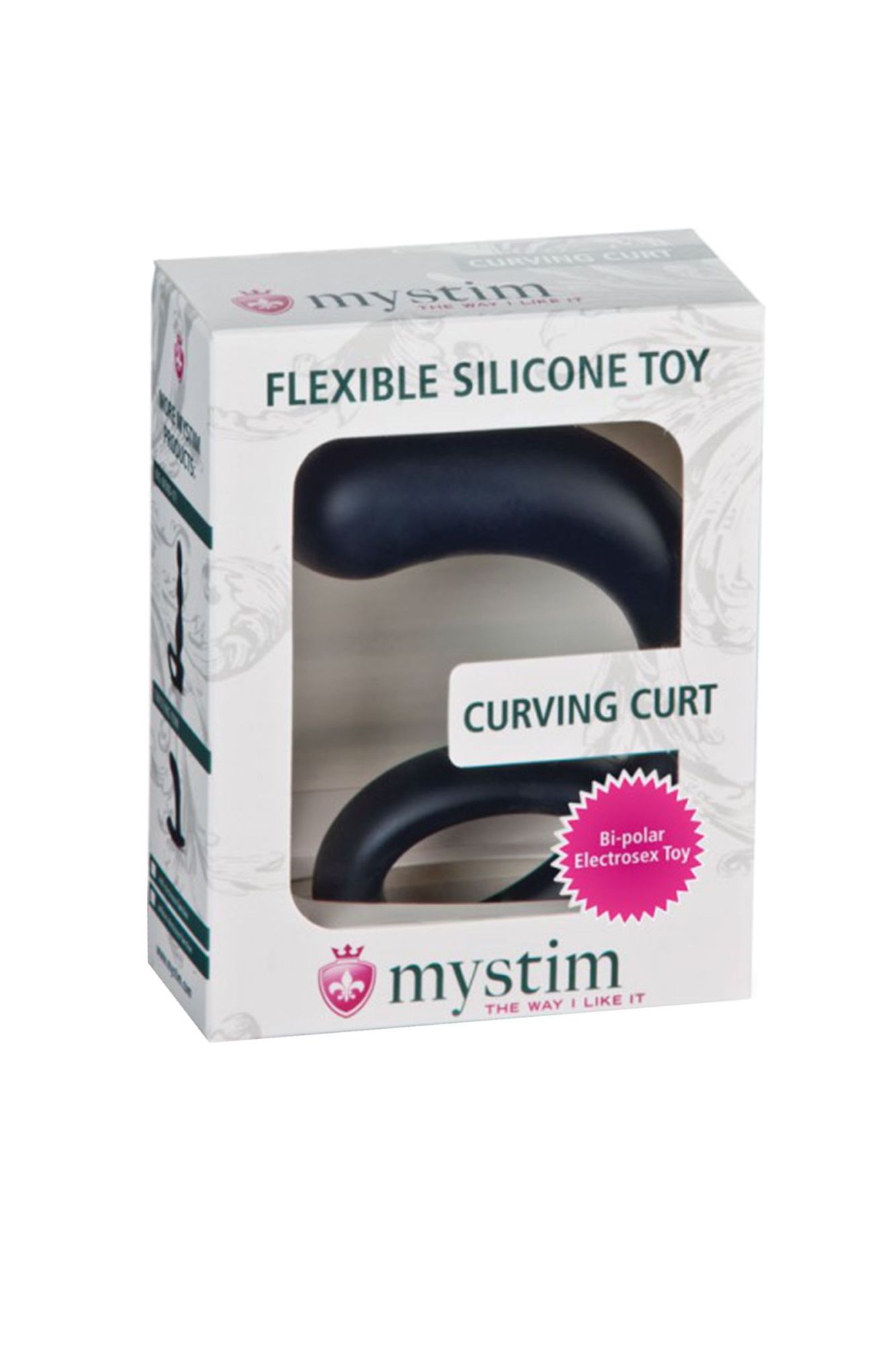 электростимулятор mystim curving curt, силикон, черный, 13 см в Новом Уренгое