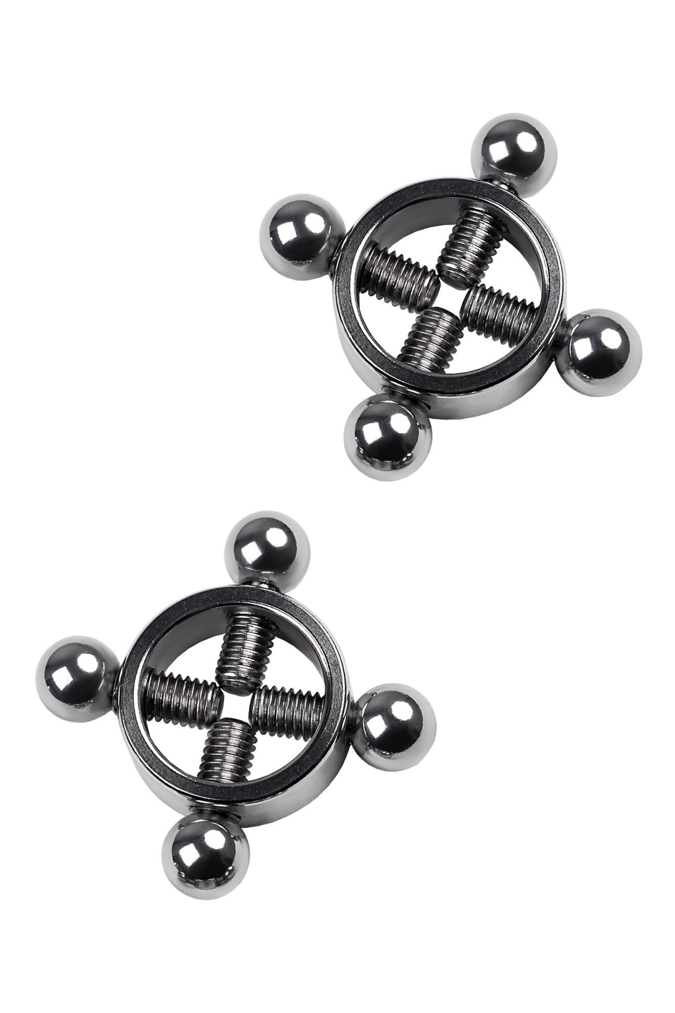 зажимы для сосков metal by toyfa, металл, серебряные, 2,6 см в Новом Уренгое