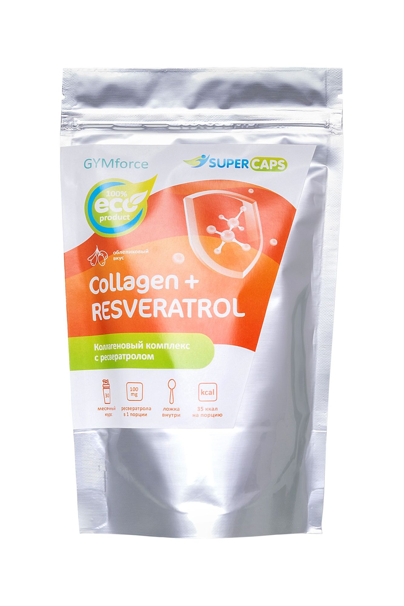 натуральный коллаген super caps, collagen с ресвератролом,150 г в Новом Уренгое