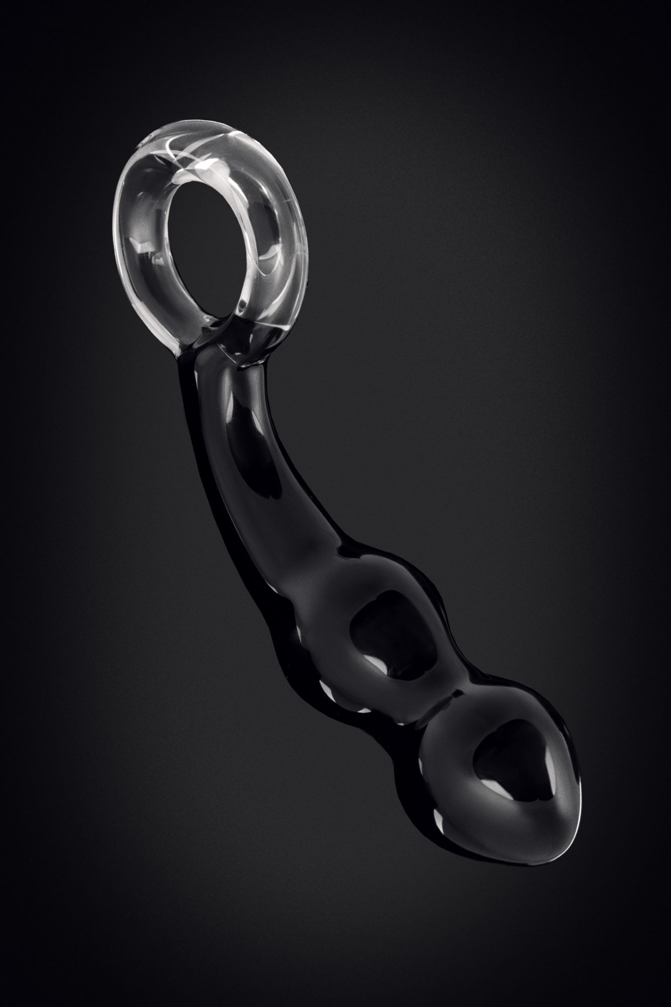 стимулятор простаты sexus glass, стекло, черный, 17 см в Новом Уренгое