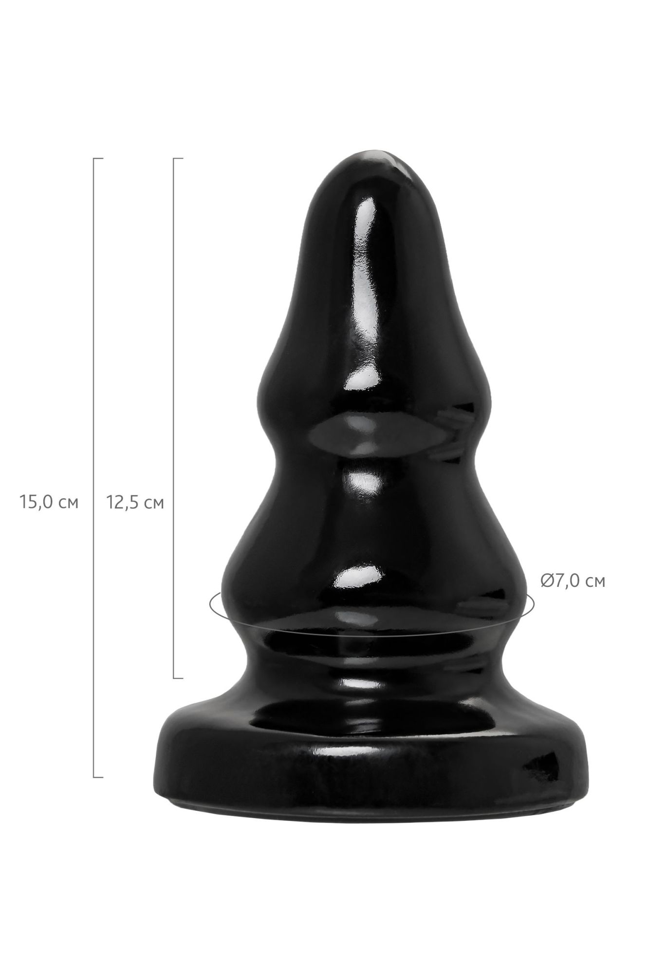 анальная втулка toyfa popo pleasure monoceros, pvc, черная, 15 см, ø 7 см в Новом Уренгое