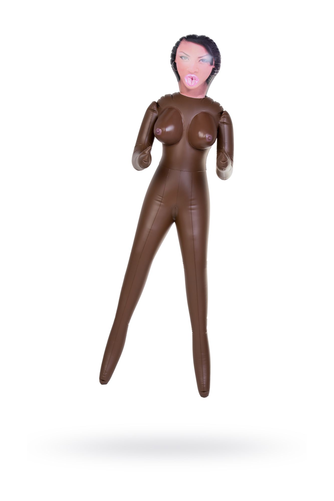 кукла надувная dolls-x by toyfa michelle, негритянка, с тремя отверстиями, 160 см в Новом Уренгое