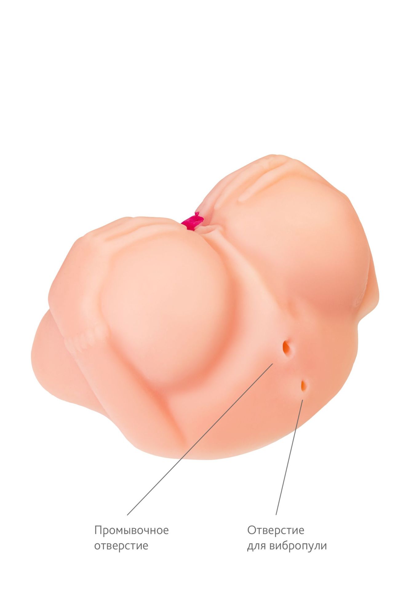 мастурбатор реалистичный toyfa juicy pussy nicole с вибрацией, вагина и анус, tpr, телесный, 19 см в Новом Уренгое