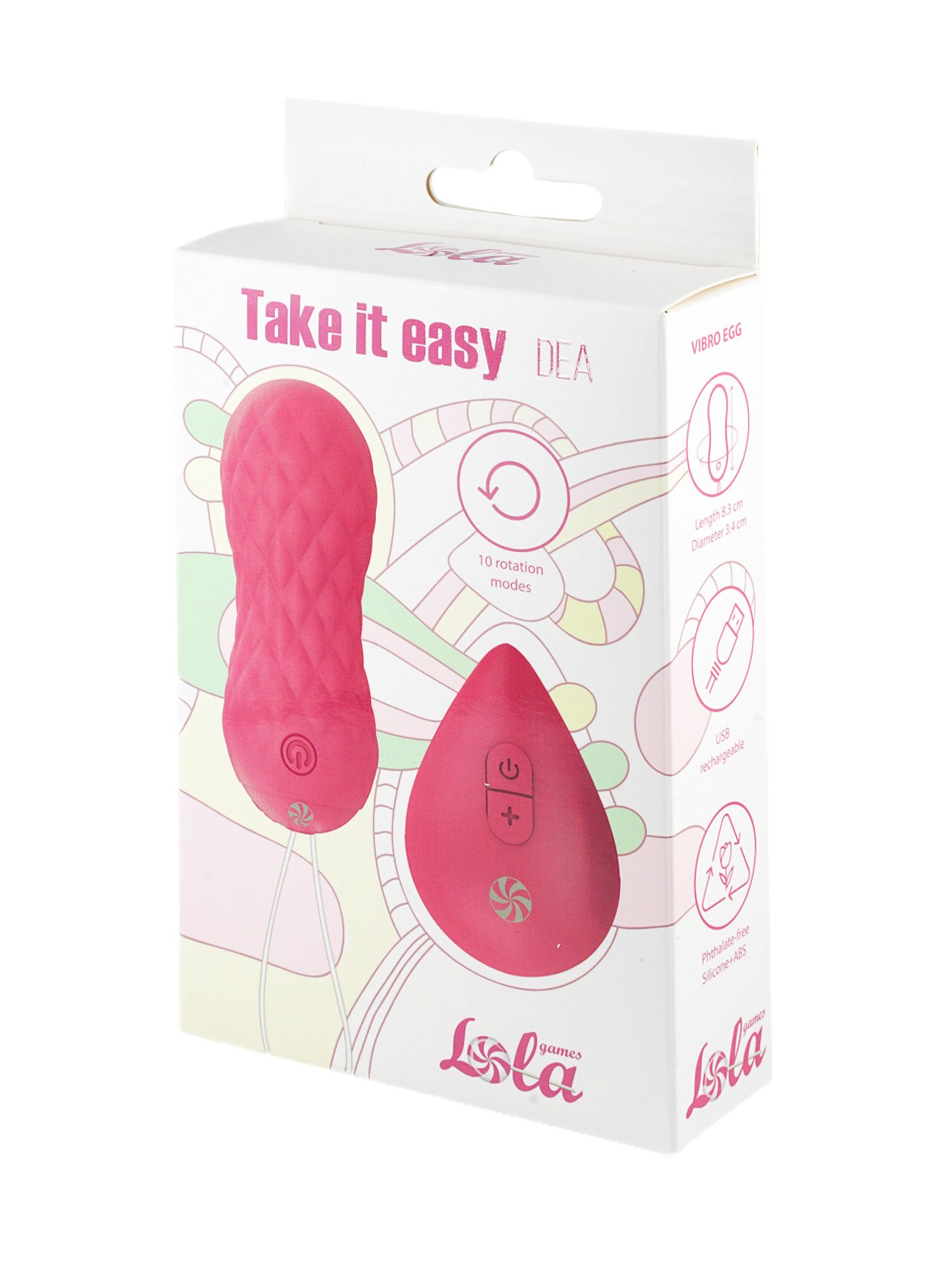 вращающиеся виброшарики на пульте take it easy dea pink 9021-04lola в Новом Уренгое