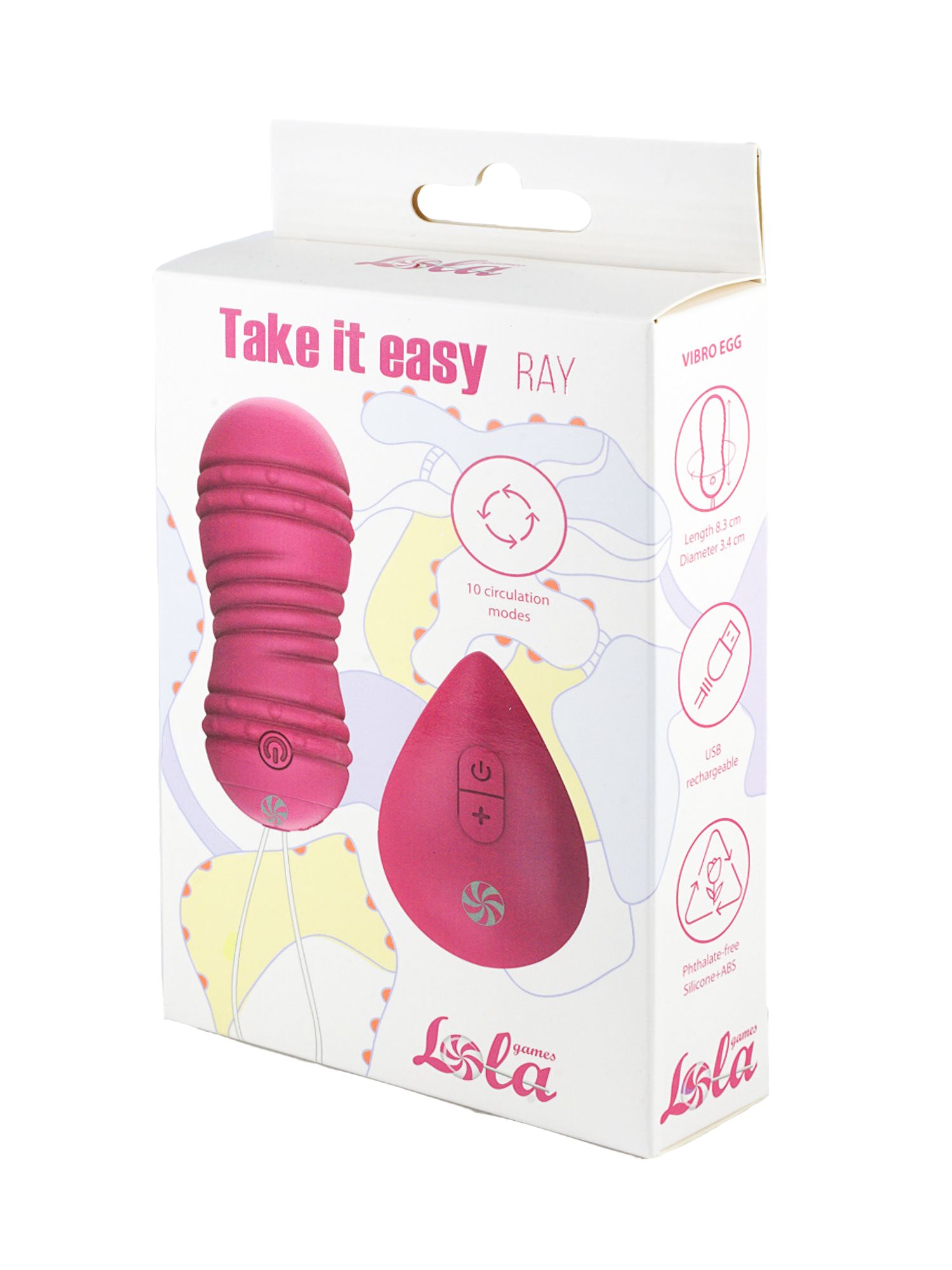 виброшарики с циркуляцией на пульте управления take it easy ray pink 9021-10lola в Новом Уренгое