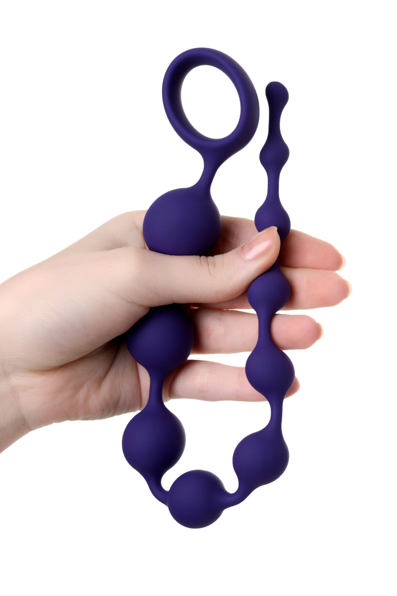 анальная цепочка todo by toyfa grape, силикон, фиолетовая, 35 см, ø 2,7 см в Новом Уренгое