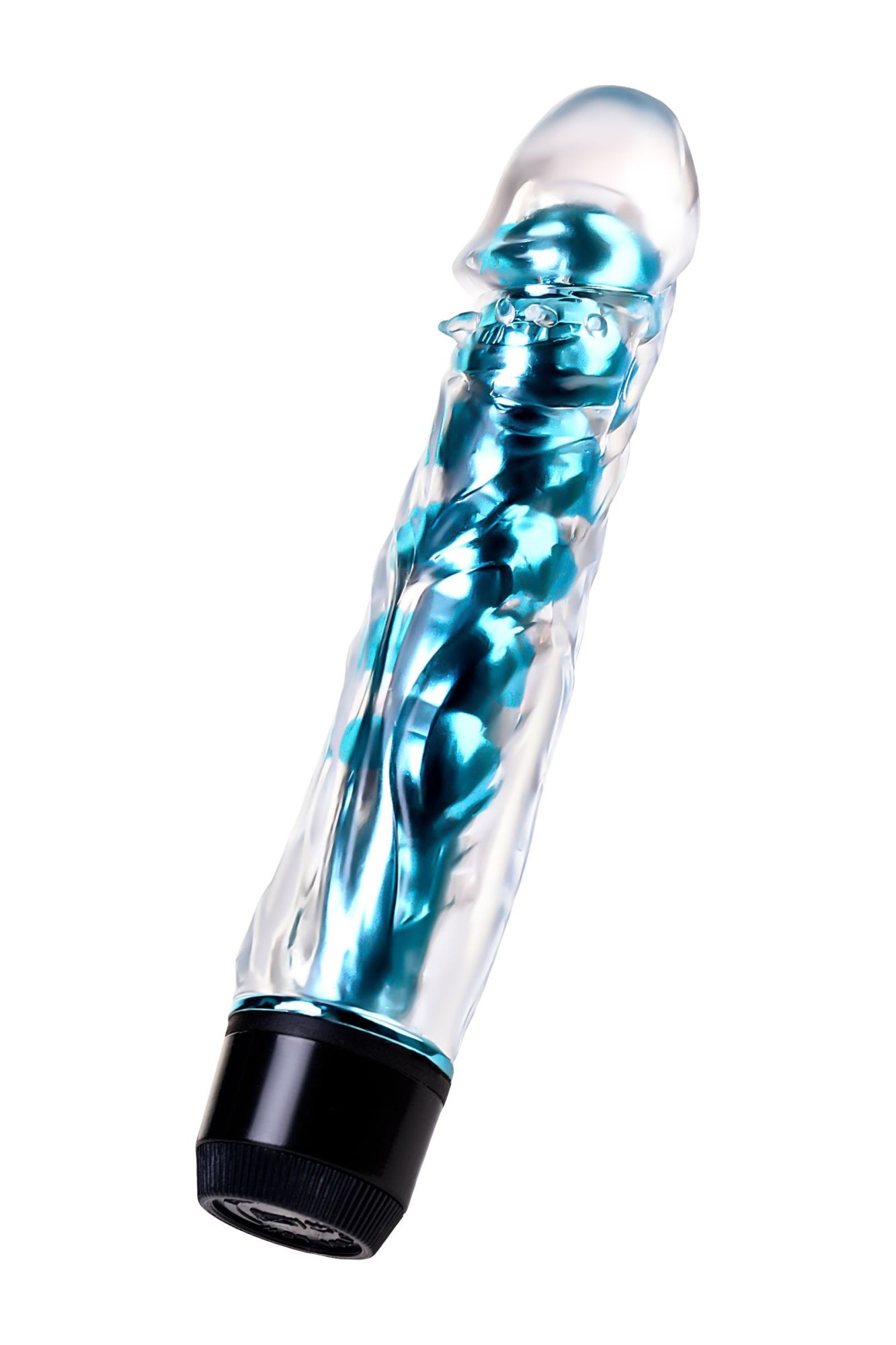 вибратор toyfa trio vibe, tpe, голубой, 15,5 см в Новом Уренгое