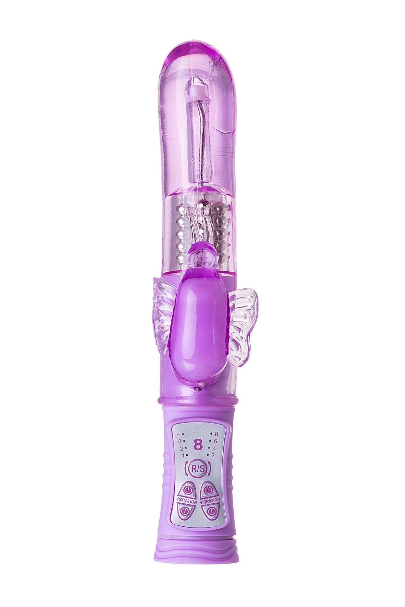вибратор с клиторальным стимулятором toyfa a-toys high-tech fantasy, tpe, фиолетовый, 22,4 см в Новом Уренгое