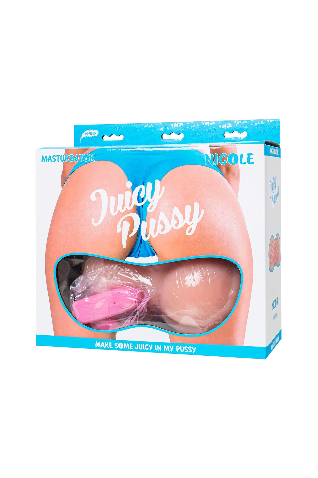 мастурбатор реалистичный toyfa juicy pussy nicole с вибрацией, вагина и анус, tpr, телесный, 19 см в Новом Уренгое