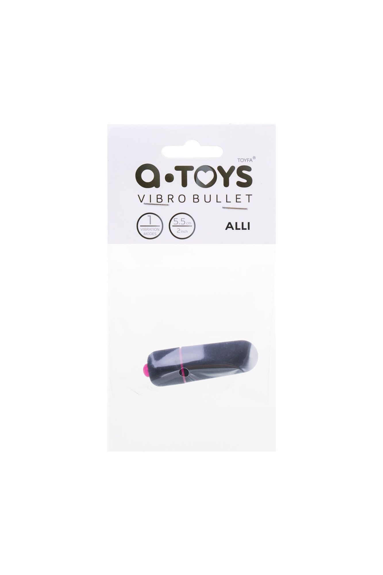 вибропуля a-toys alli abs пластик, черный, 5,5 см, ø 1,7 см в Новом Уренгое