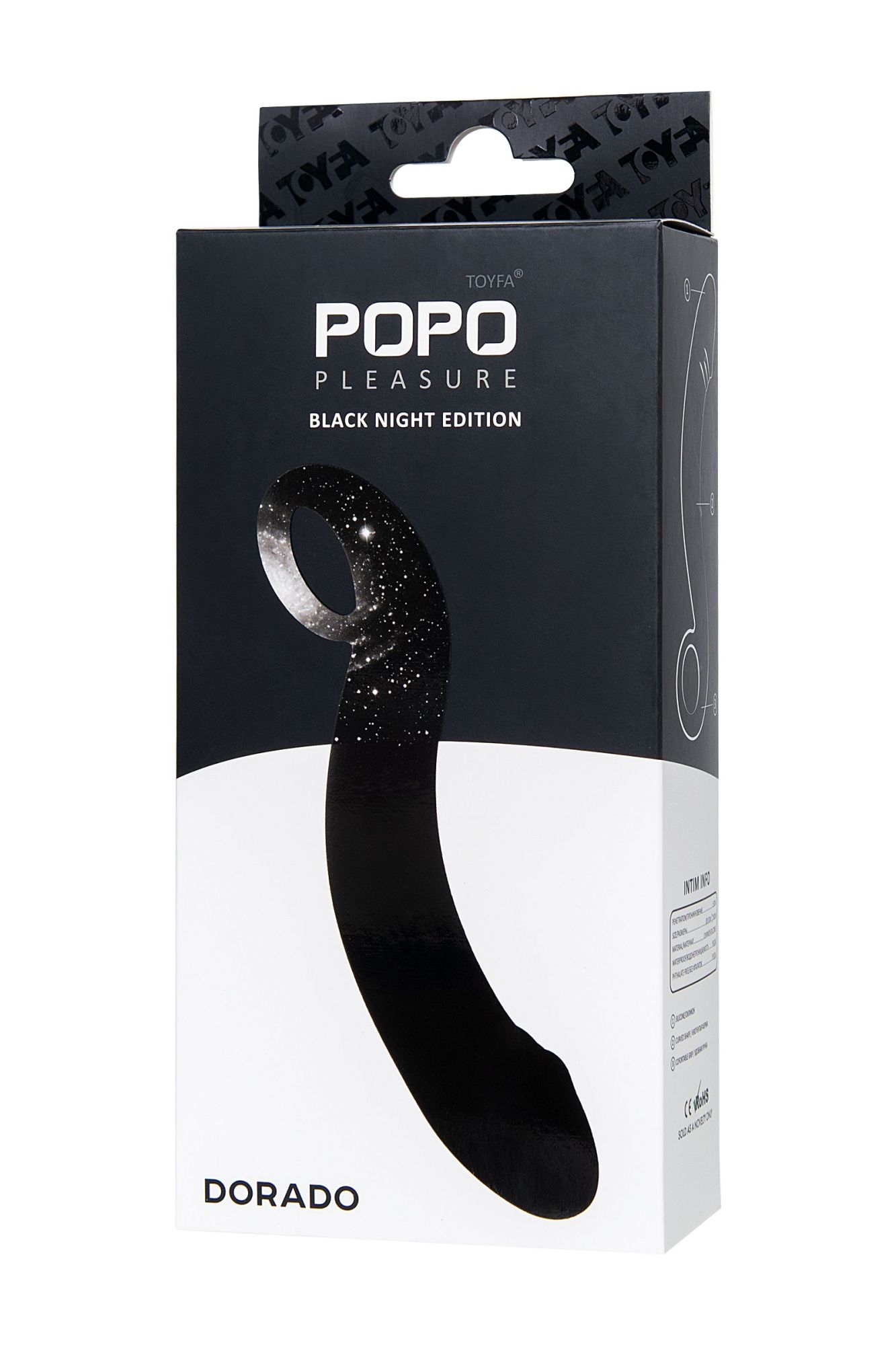 анальный стимулятор toyfa popo pleasure dorado, водонепроницаемый, силикон, черный, 18 см, ø 3,5 см в Новом Уренгое