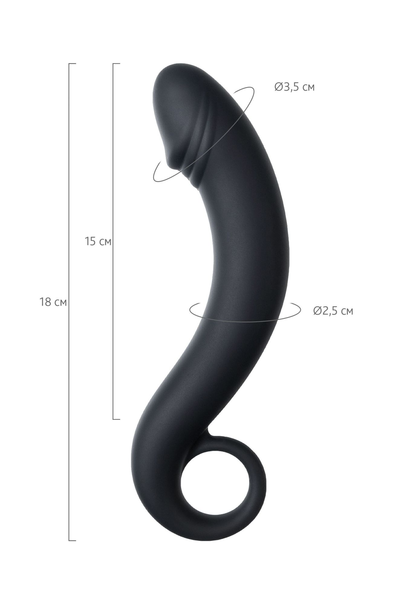 анальный стимулятор toyfa popo pleasure dorado, водонепроницаемый, силикон, черный, 18 см, ø 3,5 см в Новом Уренгое