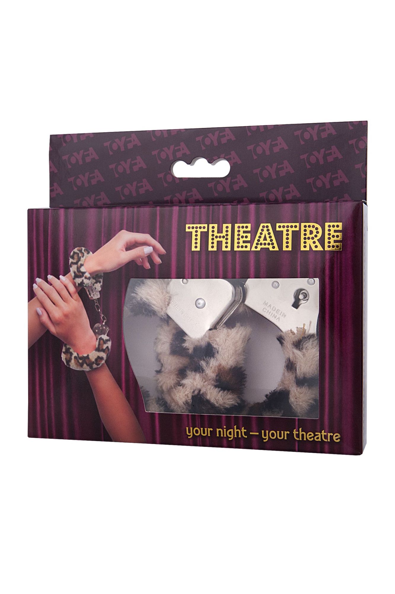 наручники toyfa theatre, меховые, леопардовые, 28 см в Новом Уренгое