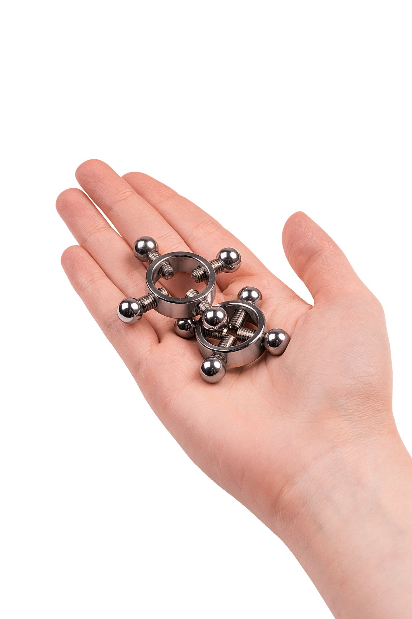 зажимы для сосков metal by toyfa, металл, серебряные, 2,6 см в Новом Уренгое