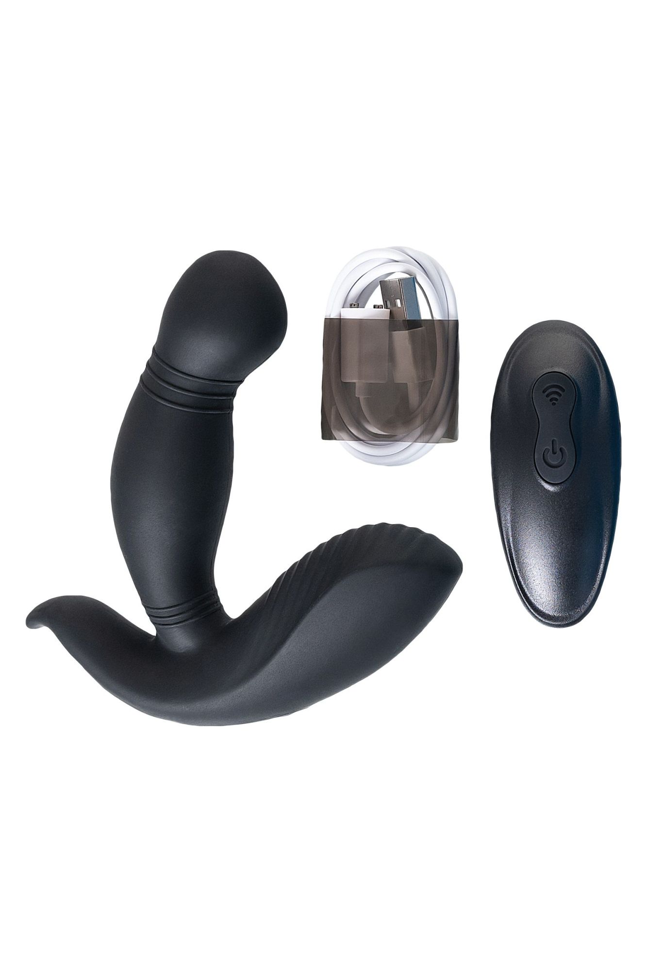 стимулятор простаты pppvibe 9 w motor, силикон, черный, 12 см в Новом Уренгое