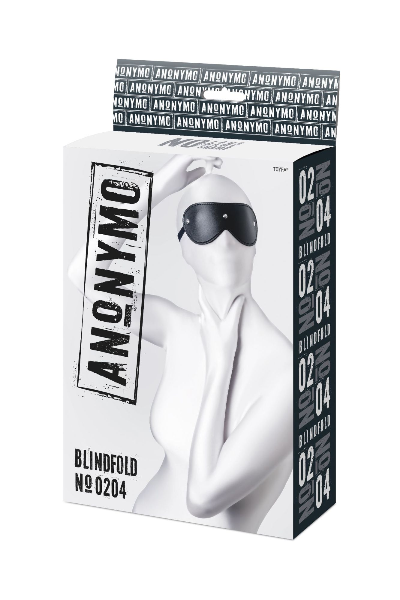 маска anonymo, pu кожа, черная, 24 см в Новом Уренгое