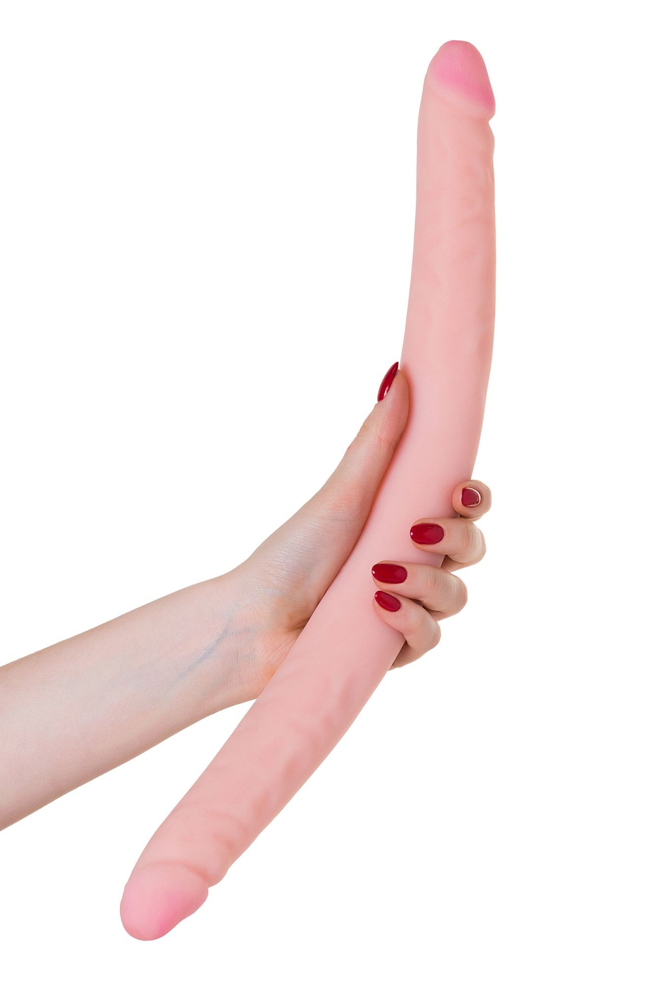 двусторонний фаллоимитатор lovetoy lesbi touch, телесный, 43 см в Новом Уренгое