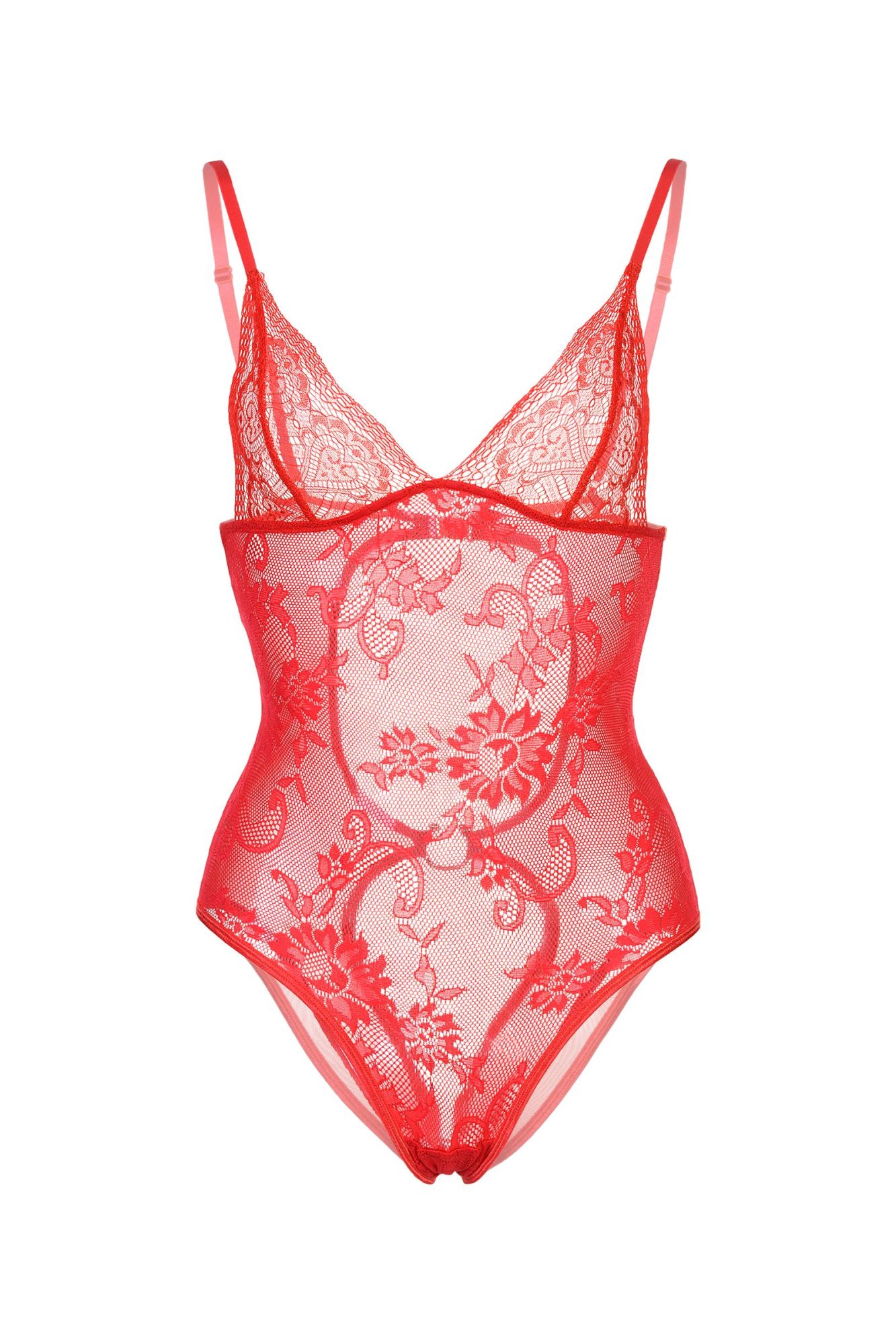 Эротическое боди candy girl c интимным доступом, красное, os в Новом Уренгое