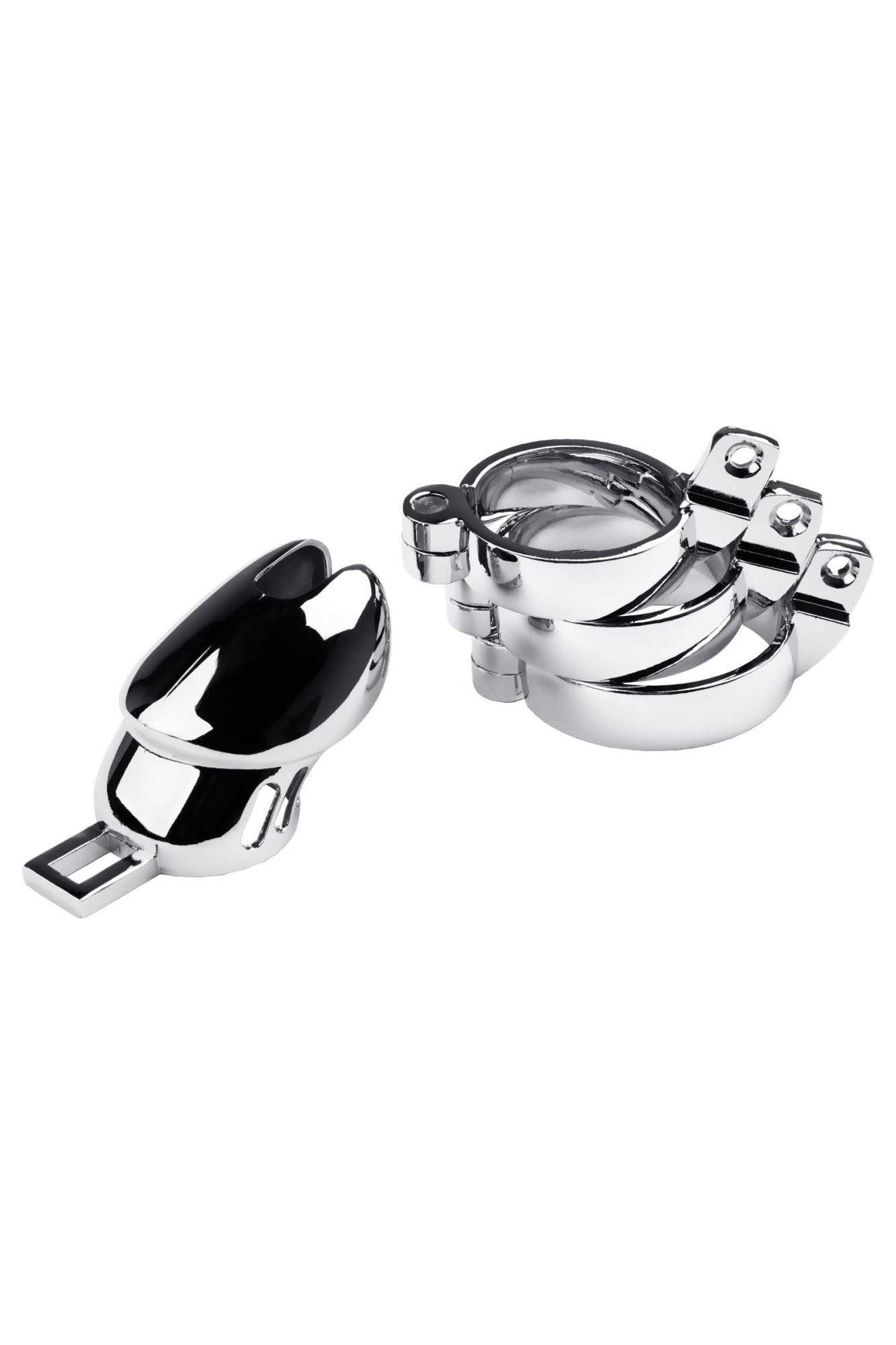 пояс верности мужской toyfa metal на головку, серебряный в Новом Уренгое