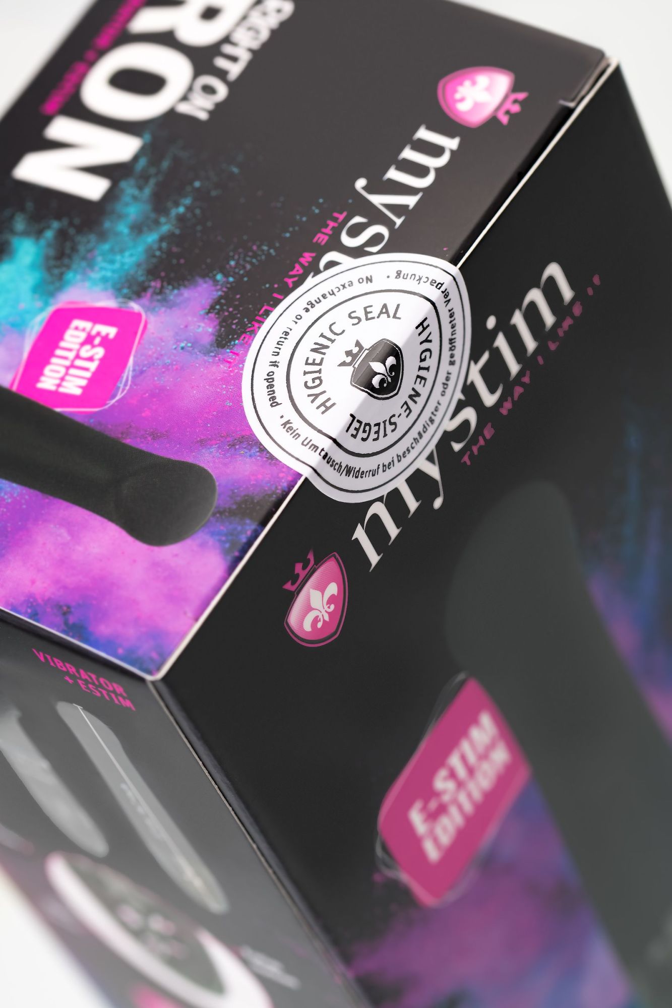 вибратор mystim right on ron с электростимуляцией,силикон, черный, 16,5 см в Новом Уренгое