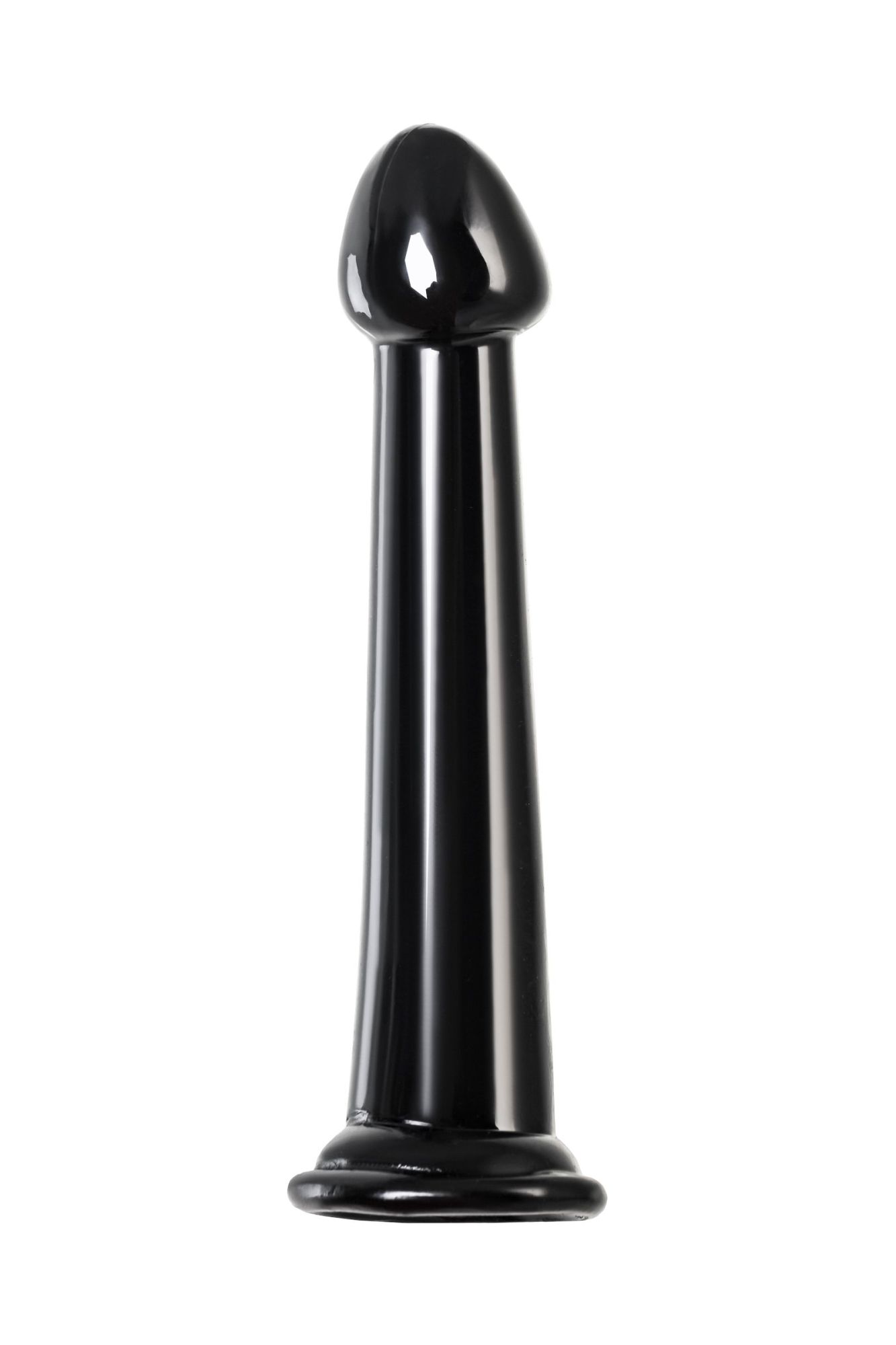 нереалистичный фаллоимитатор jelly dildo m toyfa basic, tpe, чёрный, 18 см в Новом Уренгое