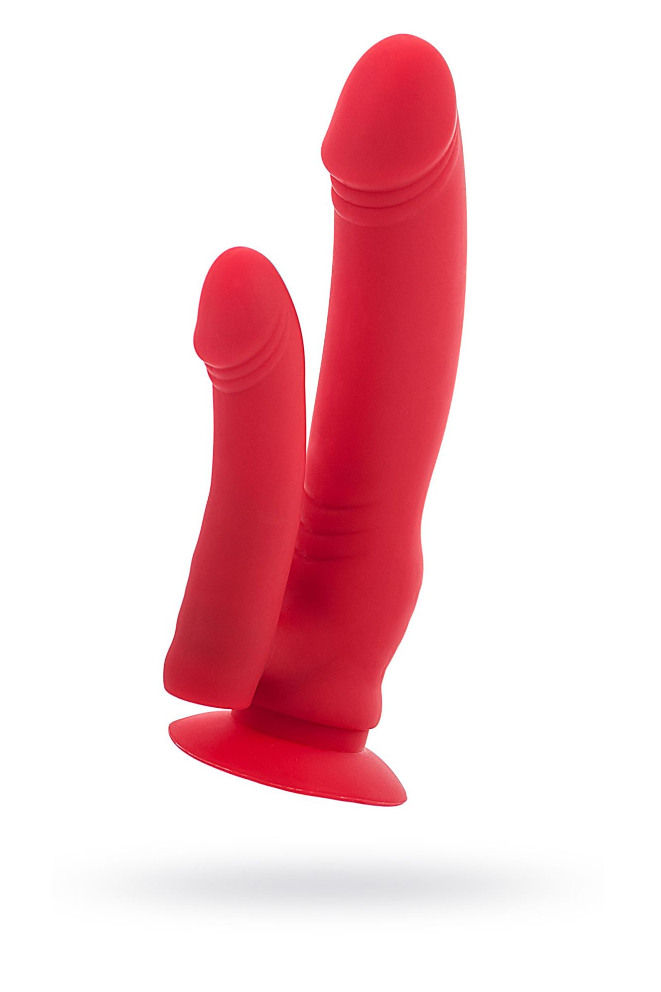 анально-вагинальный вибратор black & red by toyfa, силикон, красный, 19,5 см в Новом Уренгое