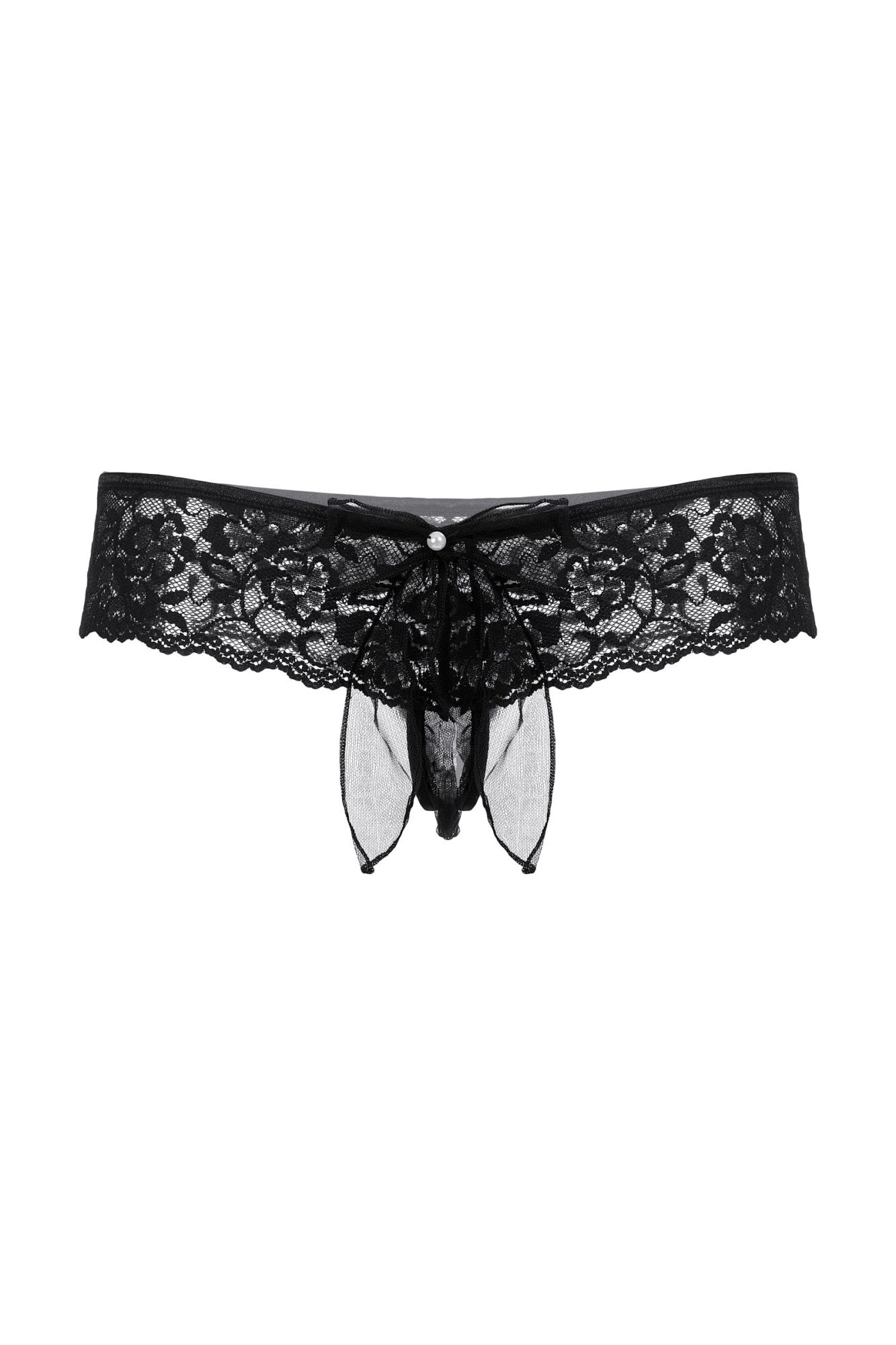 Эротическое шортики с бантиком открытые кружевные softline collection, черный, m/l в Новом Уренгое