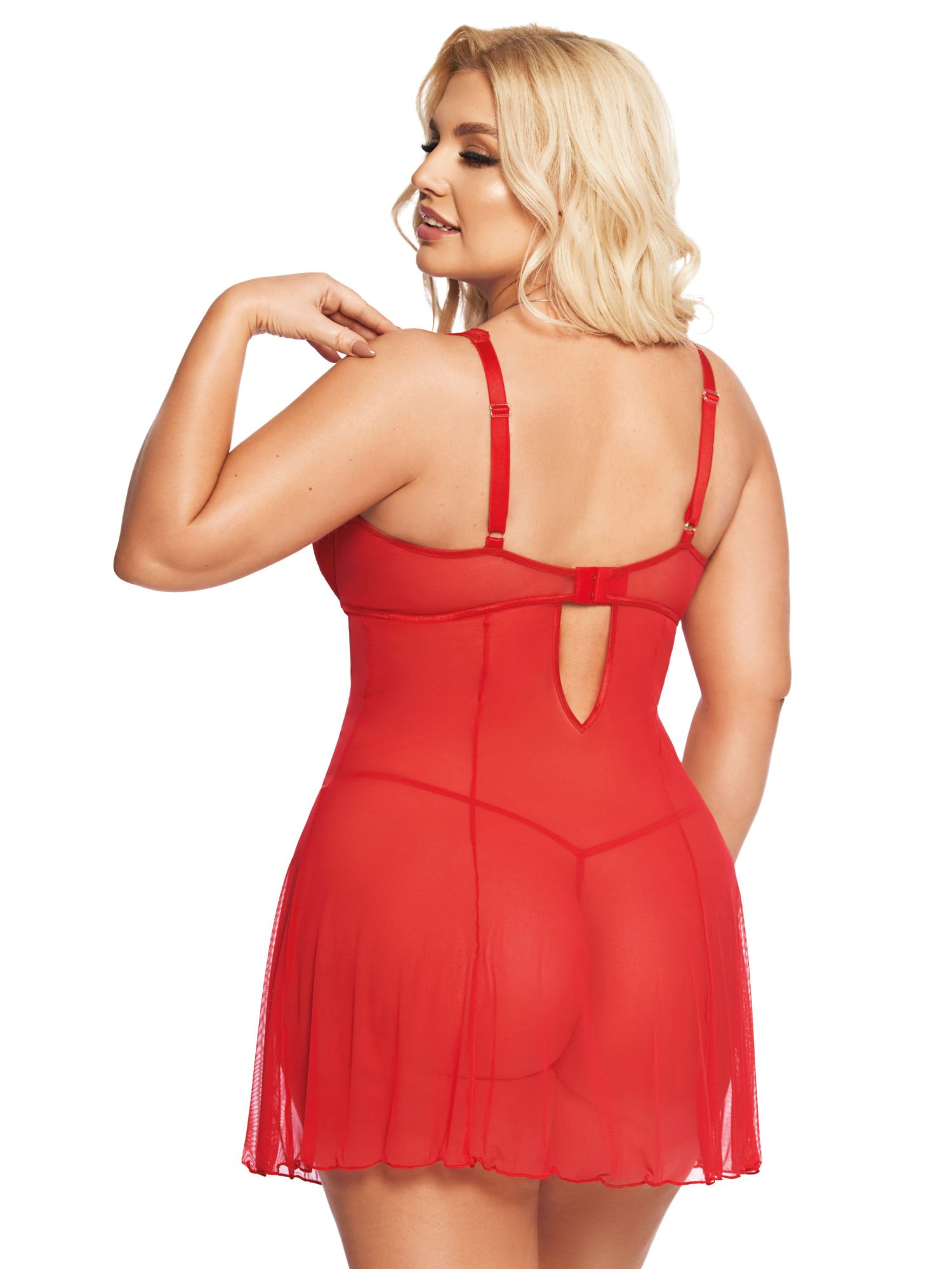 Эротическое комбинация и стринги softline collection berta, красный, xxxl в Новом Уренгое