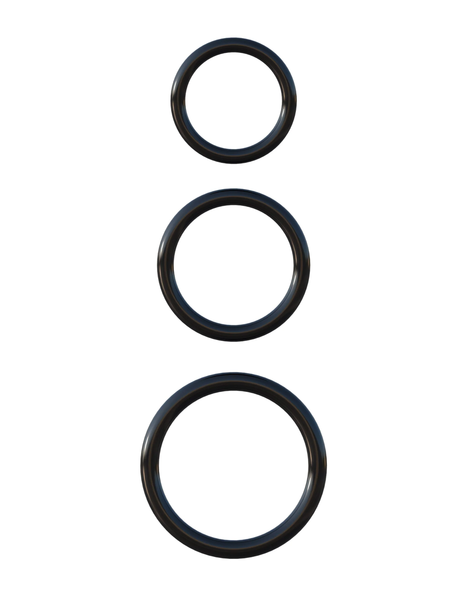 набор эрекционных колец fantasy c-ringz silicone 3-ring stamina set - black pipedream 591223pd в Новом Уренгое